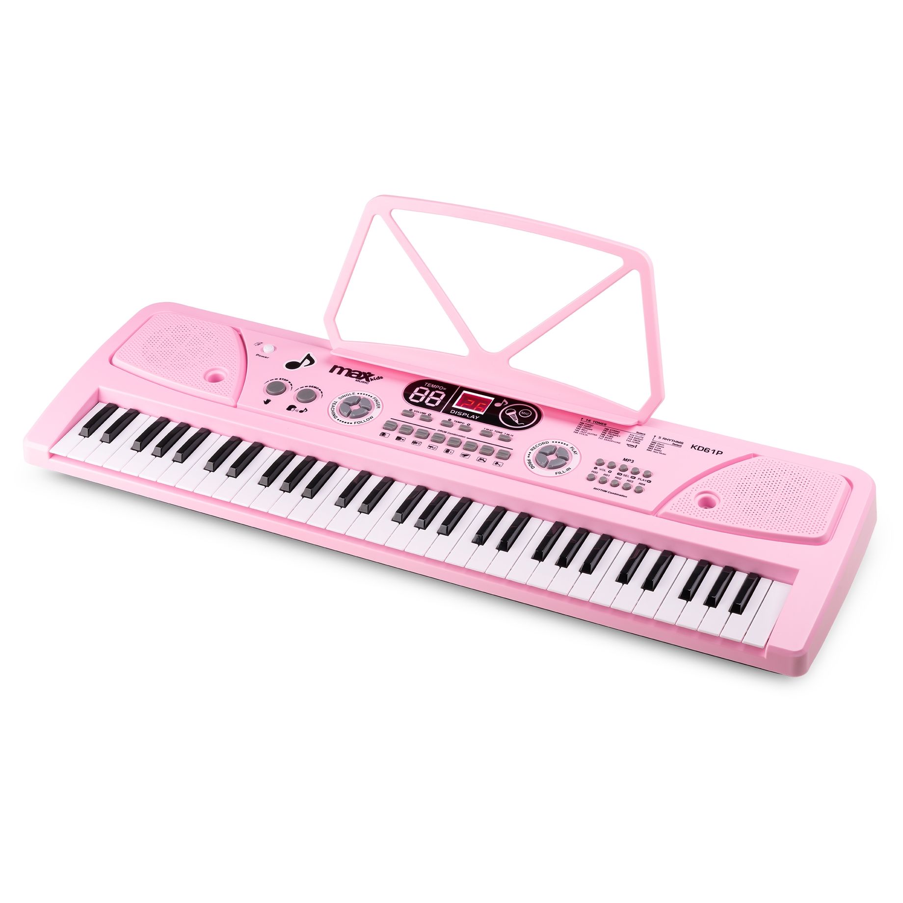 KD61P Electronic Keyboard 61 keys with Battery Pink