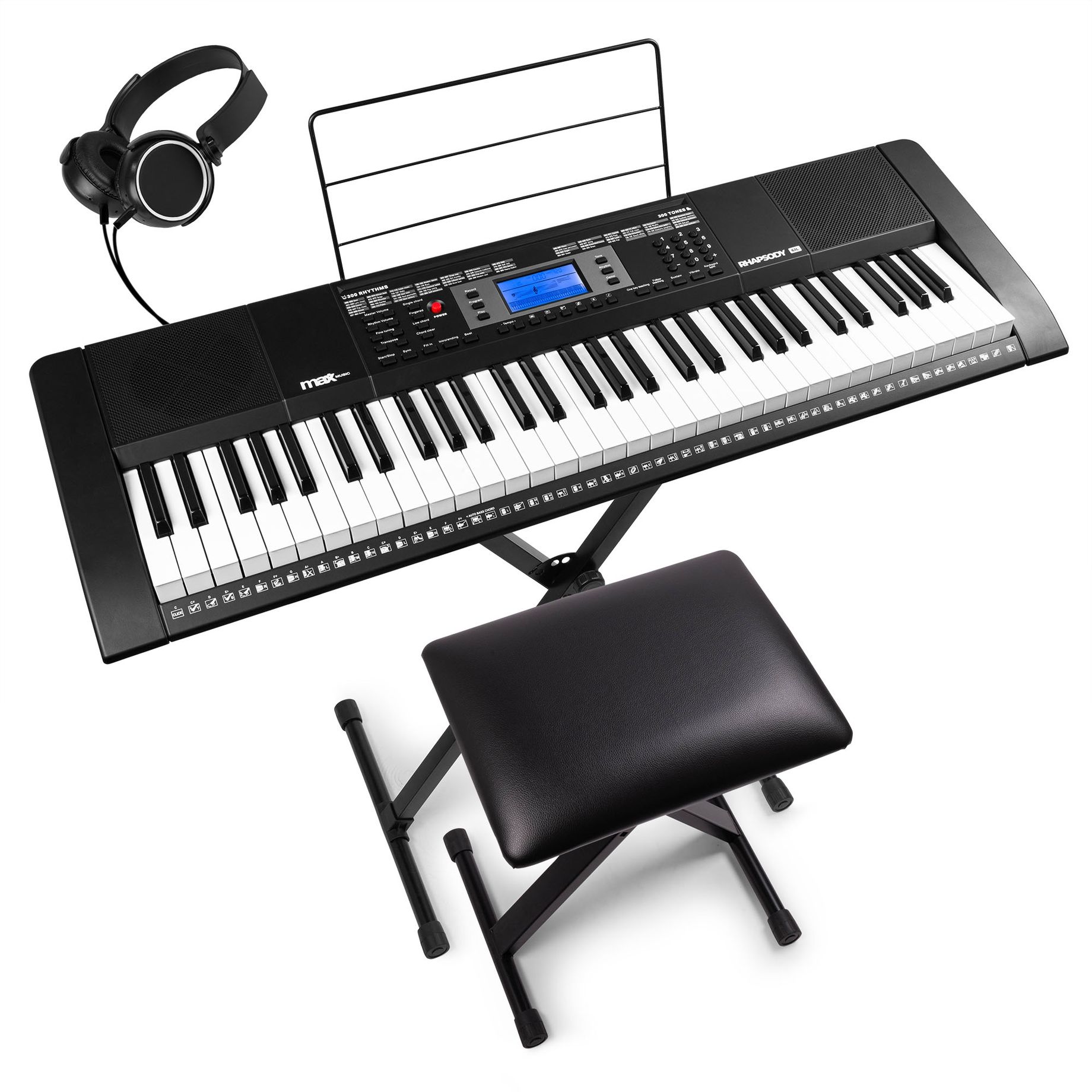 Rhapsody61L Electronic Keyboard with 61 lighted keys Set