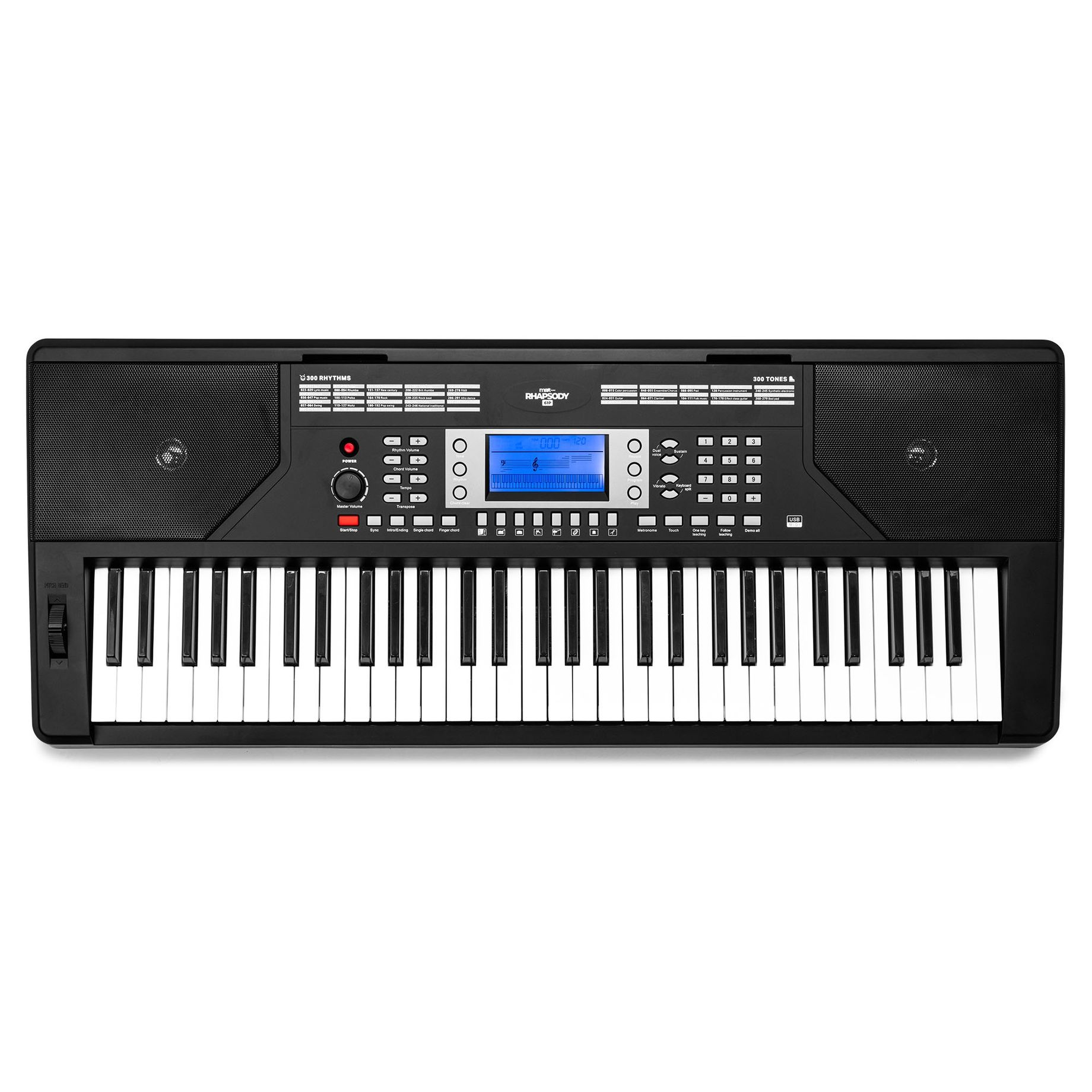 Rhapsody61P Electronic Keyboard Pro with 61 Touch Response Keys