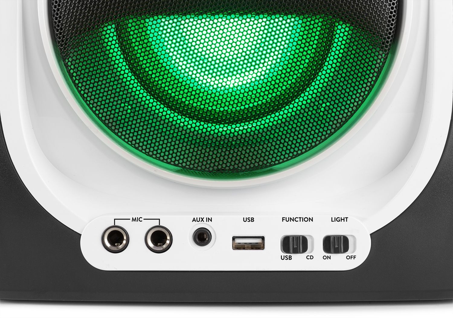 SBS30W Karaoke System with CD and 2 Microphones White