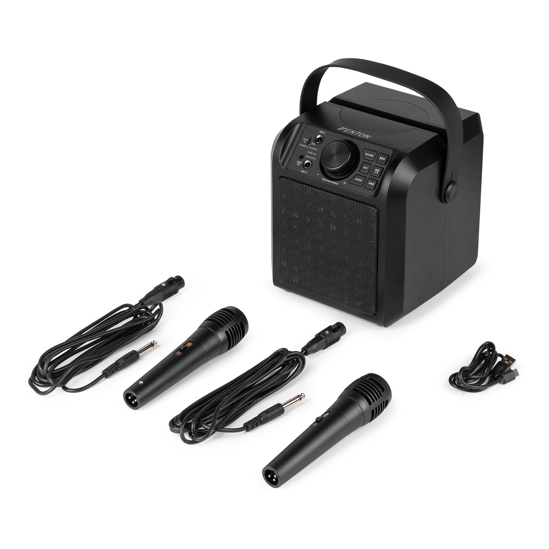 KAR50B Karaoke Speaker with LED Light Effect Black
