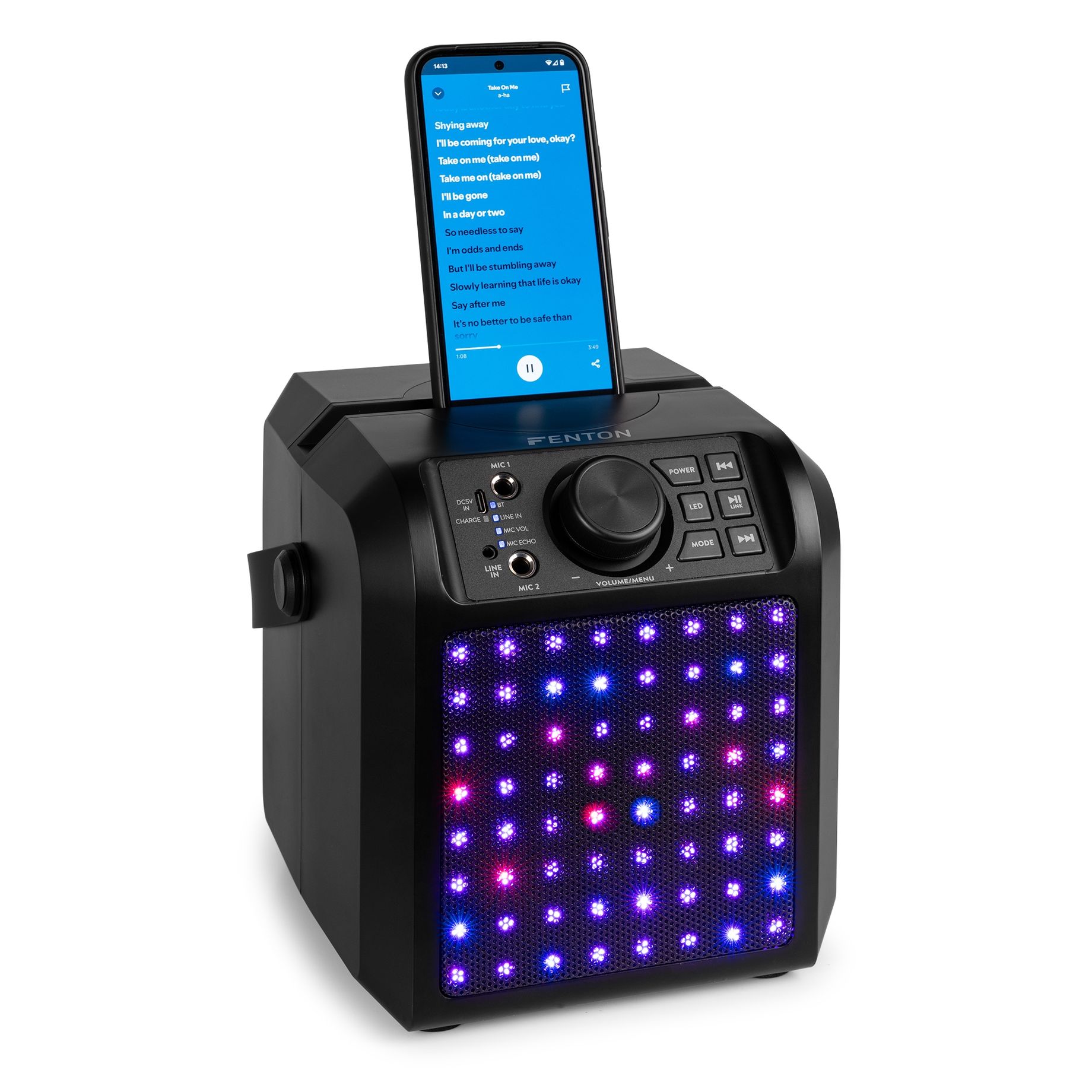 KAR50B Karaoke Speaker with LED Light Effect Black