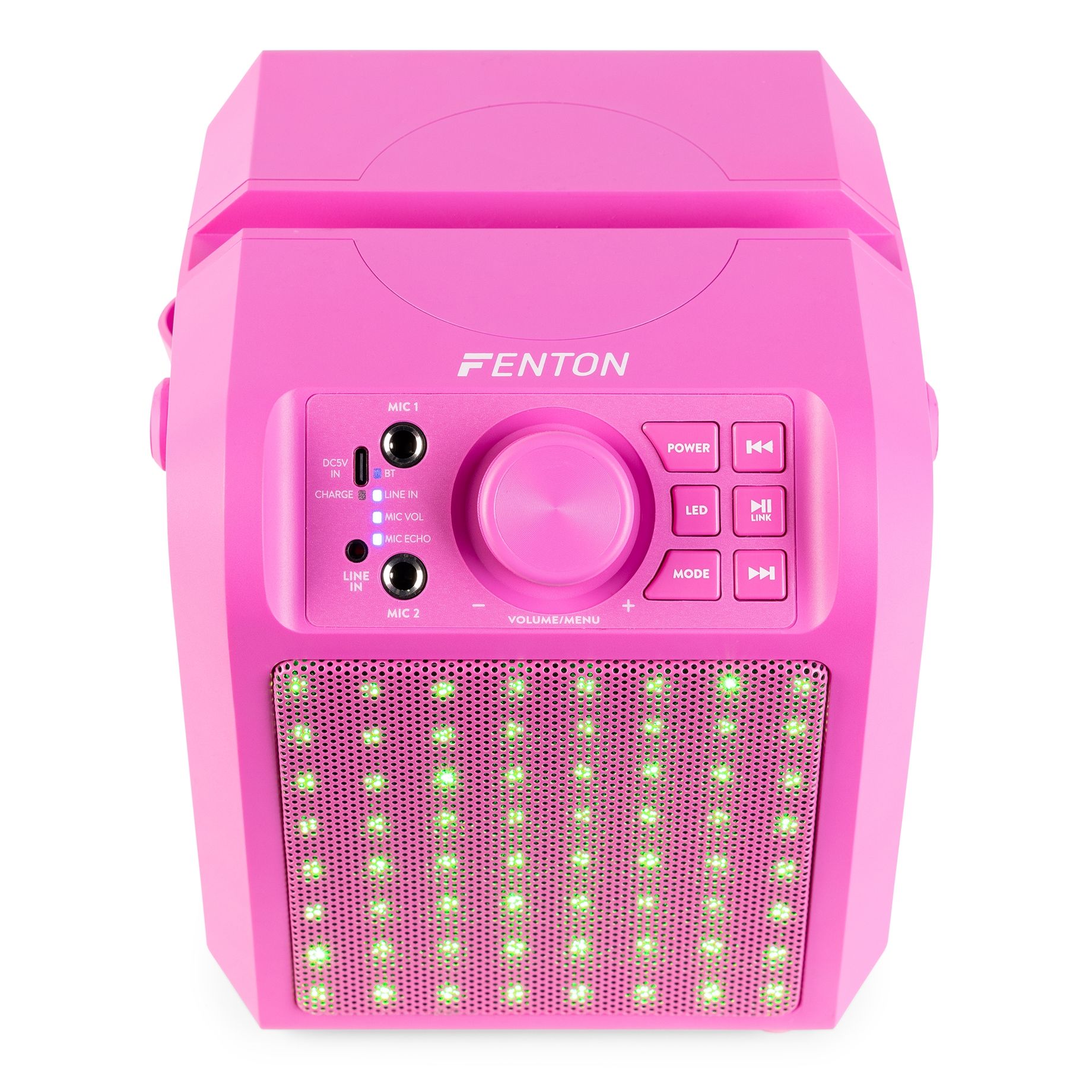 KAR50P Karaoke Speaker with LED Light Effect Pink