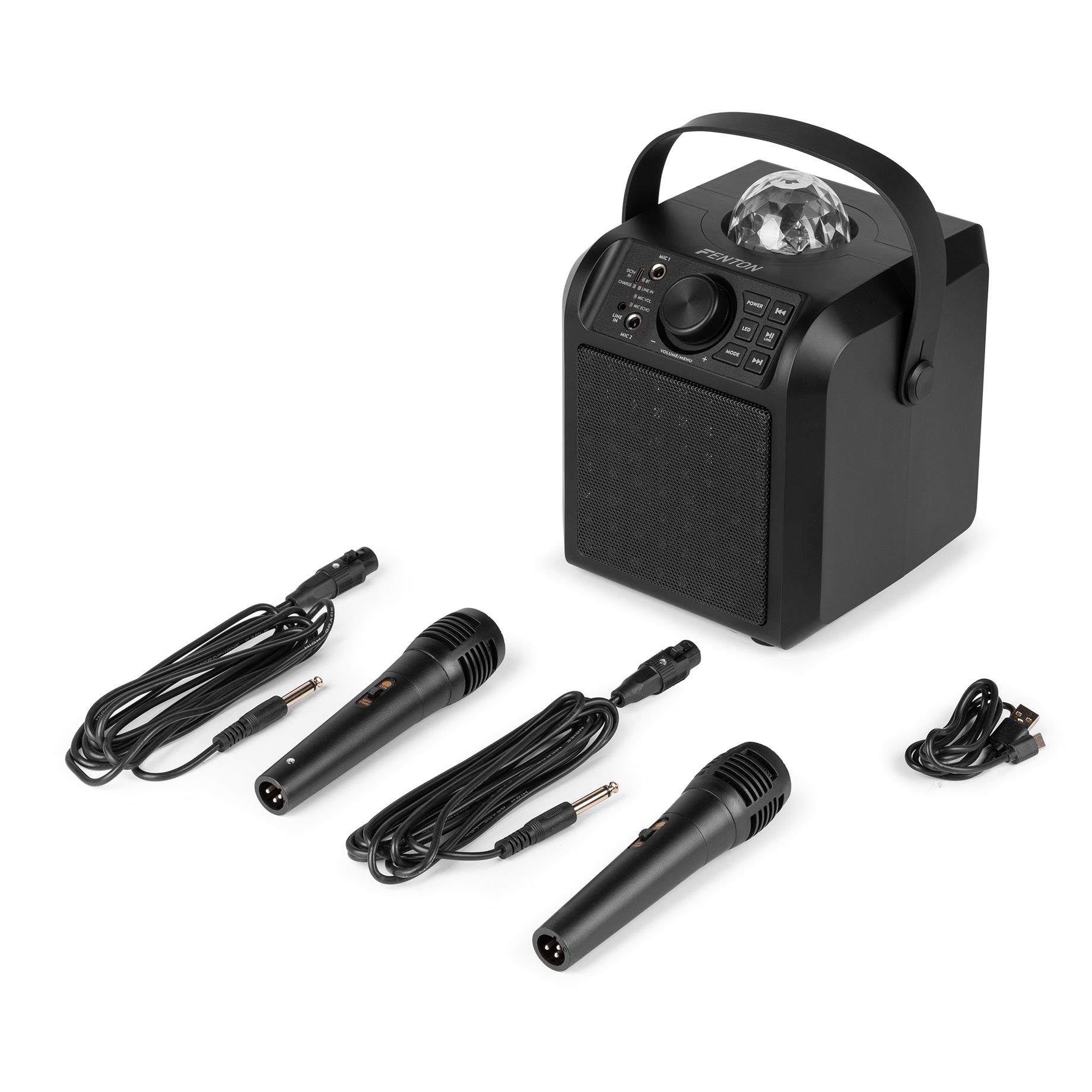 KAR55B Karaoke Speaker with LED Jelly Ball Black