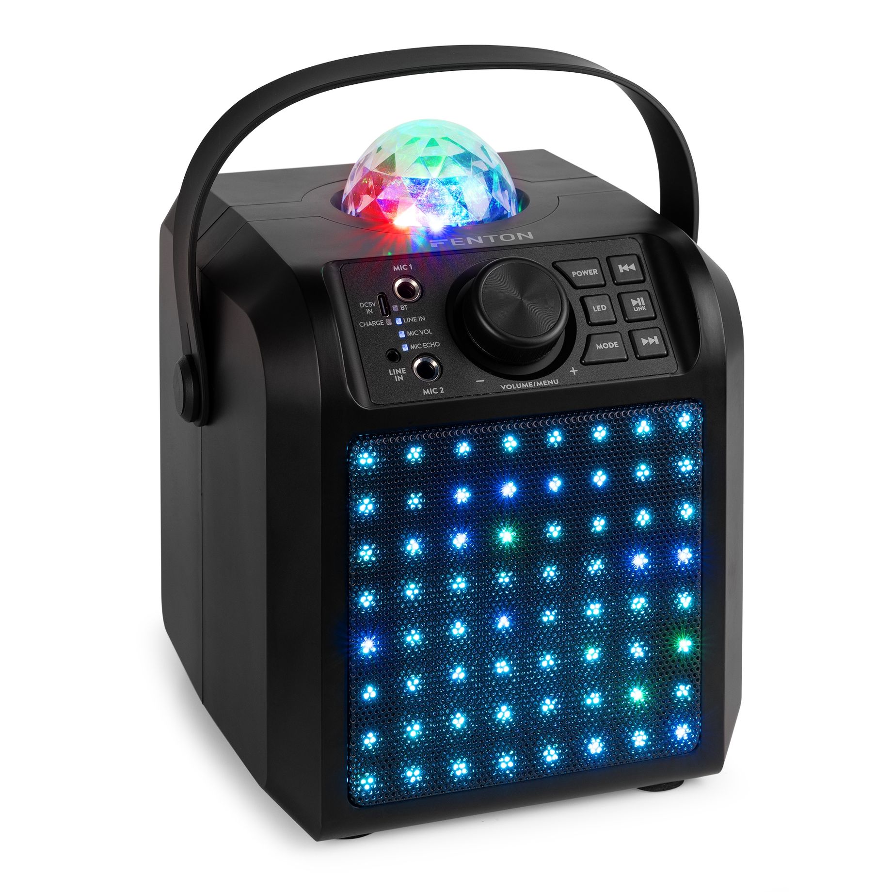 KAR55B Karaoke Speaker with LED Jelly Ball Black