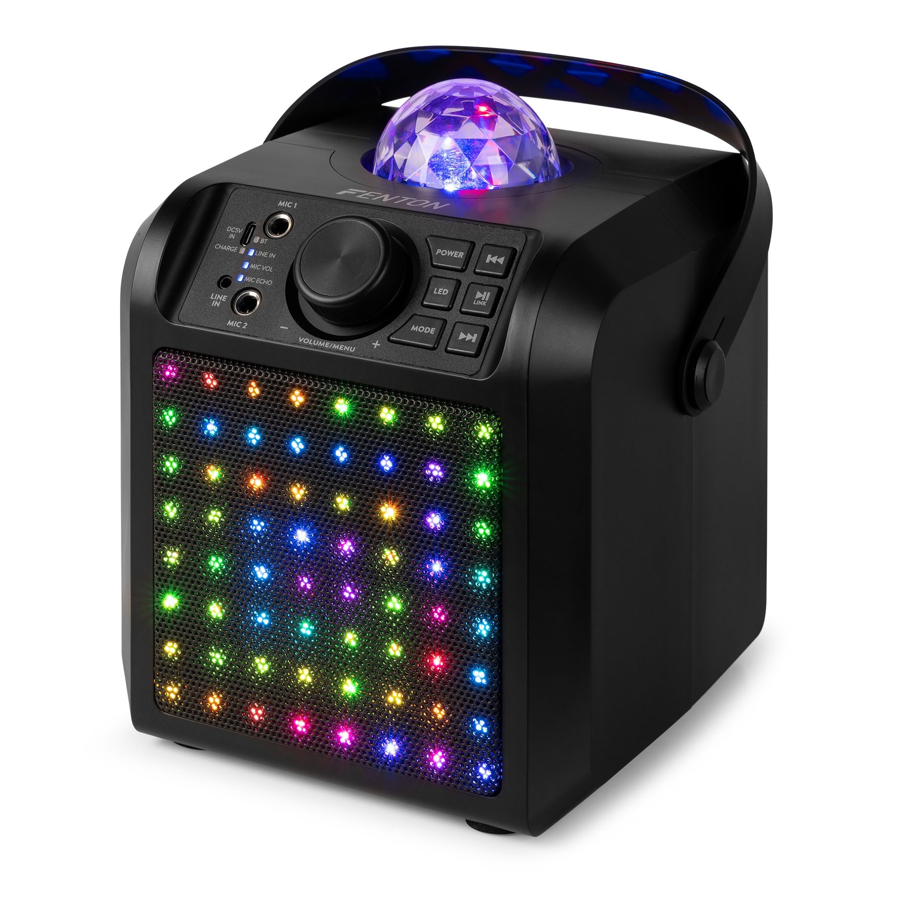 KAR55B Karaoke Speaker with LED Jelly Ball Black