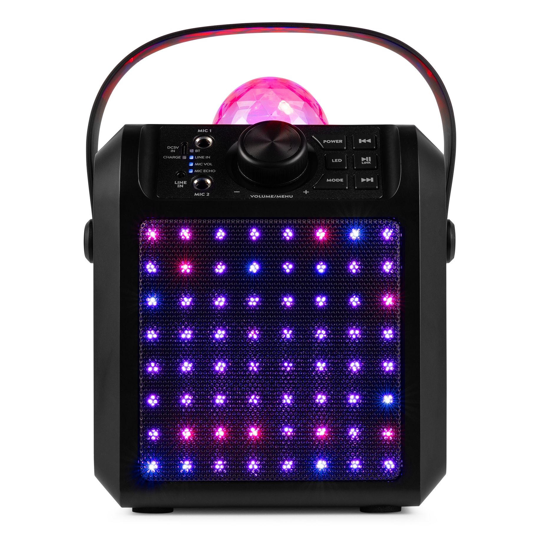 KAR55B Karaoke Speaker with LED Jelly Ball Black