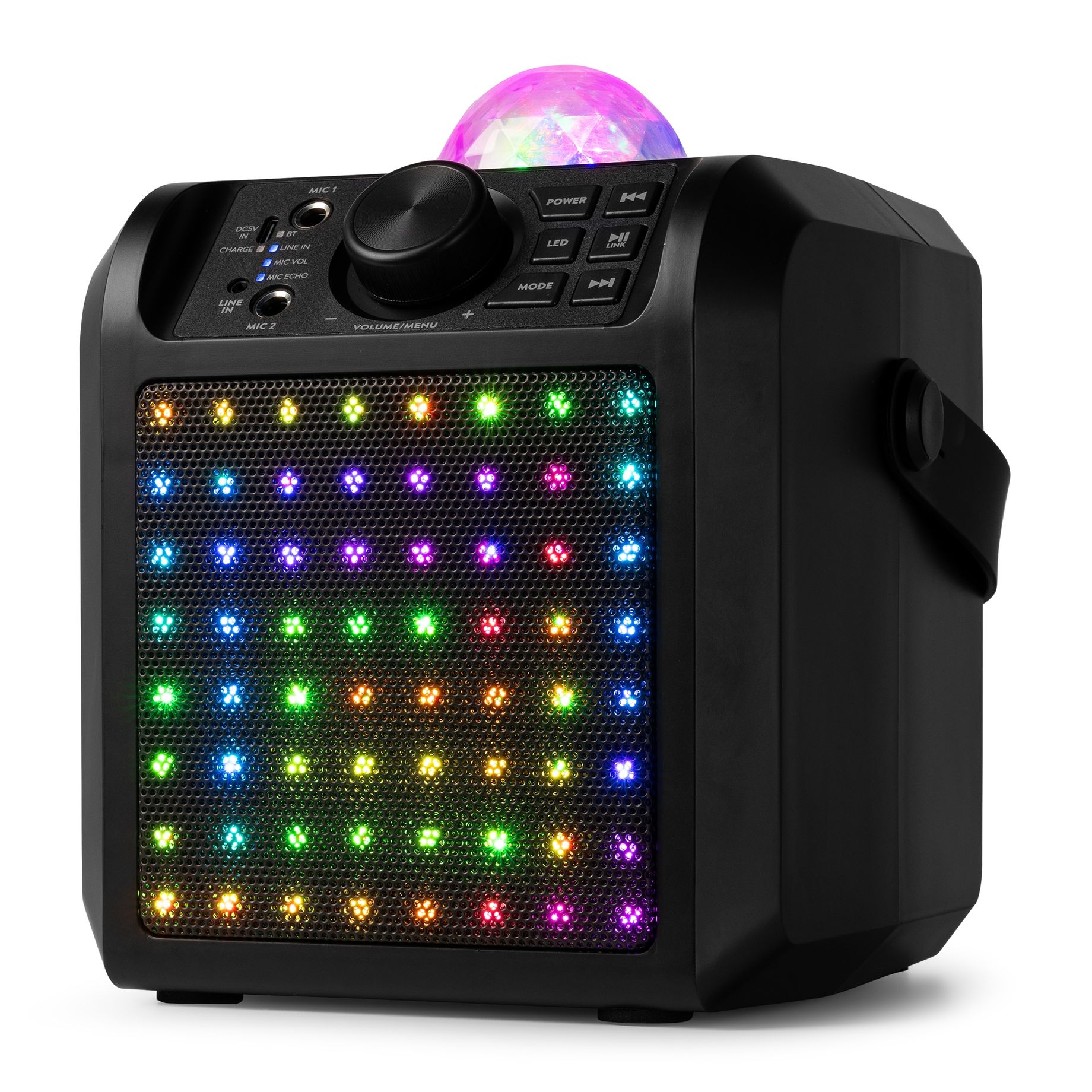 KAR55B Karaoke Speaker with LED Jelly Ball Black