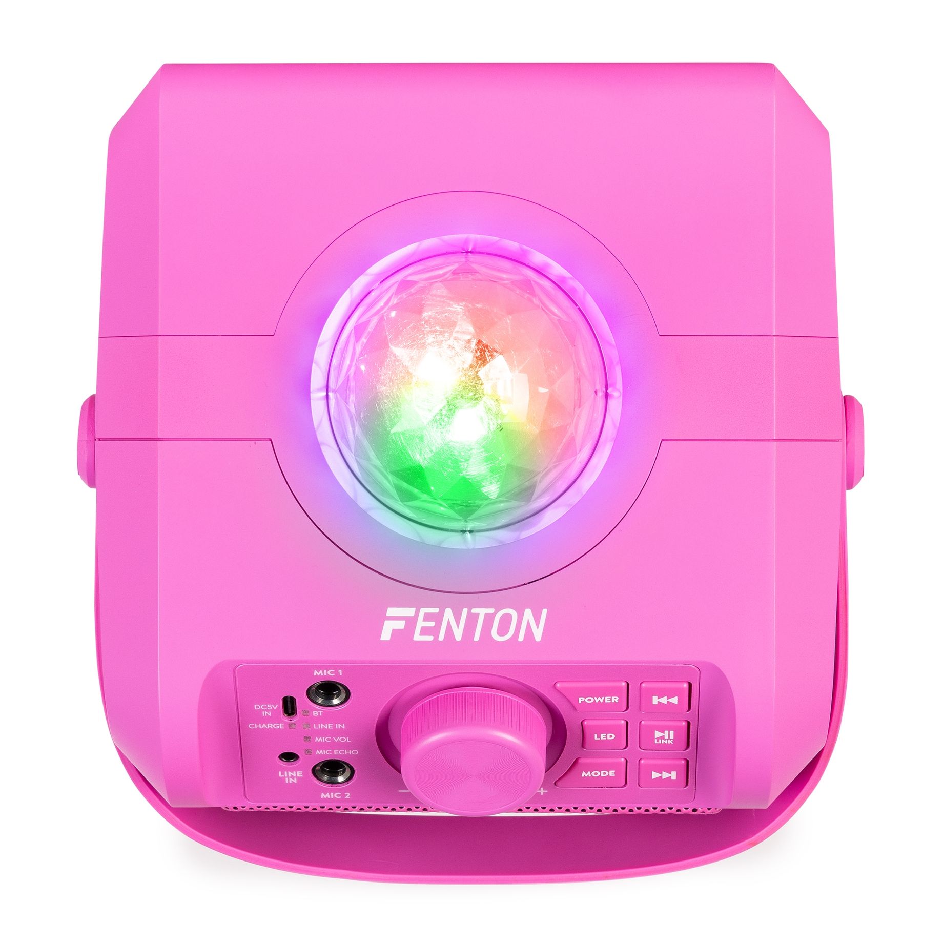 KAR55P Karaoke Speaker with LED Jelly Ball Pink