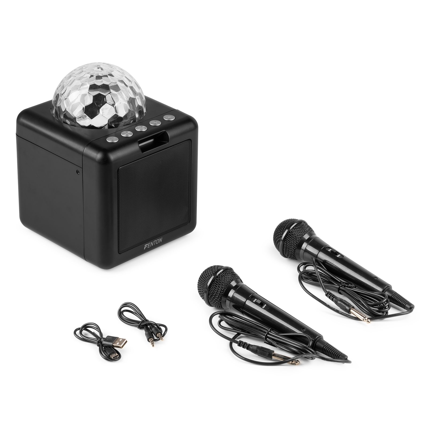 KAR15B Karaoke Speaker with 2 microphones Black