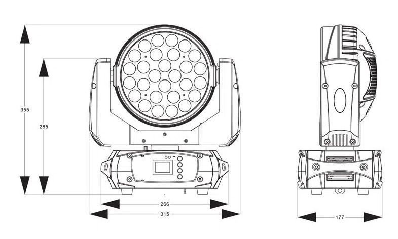 Fuze2812 LED Wash Moving Head with Zoom
