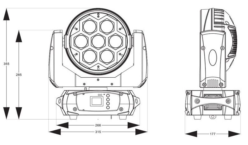 Fuze712 LED Wash Moving Head with SMD Effect