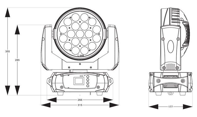 Fuze1910 LED Wash Moving Head with Ring Control