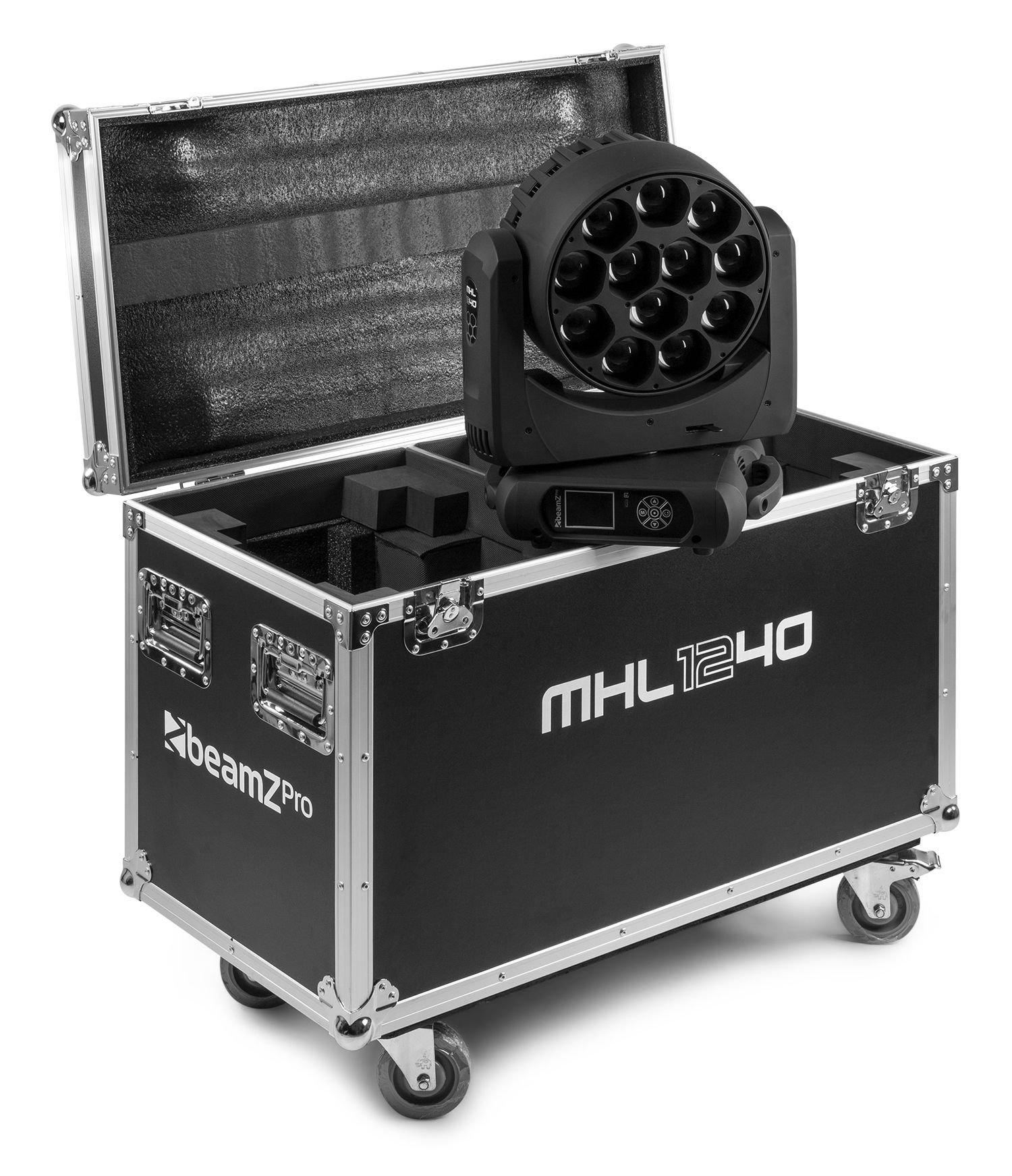MHL1240 LED Wash Moving Head with Zoom 2pcs in Flightcase