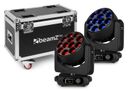 MHL1240 LED Wash Moving Head with Zoom 2pcs in Flightcase