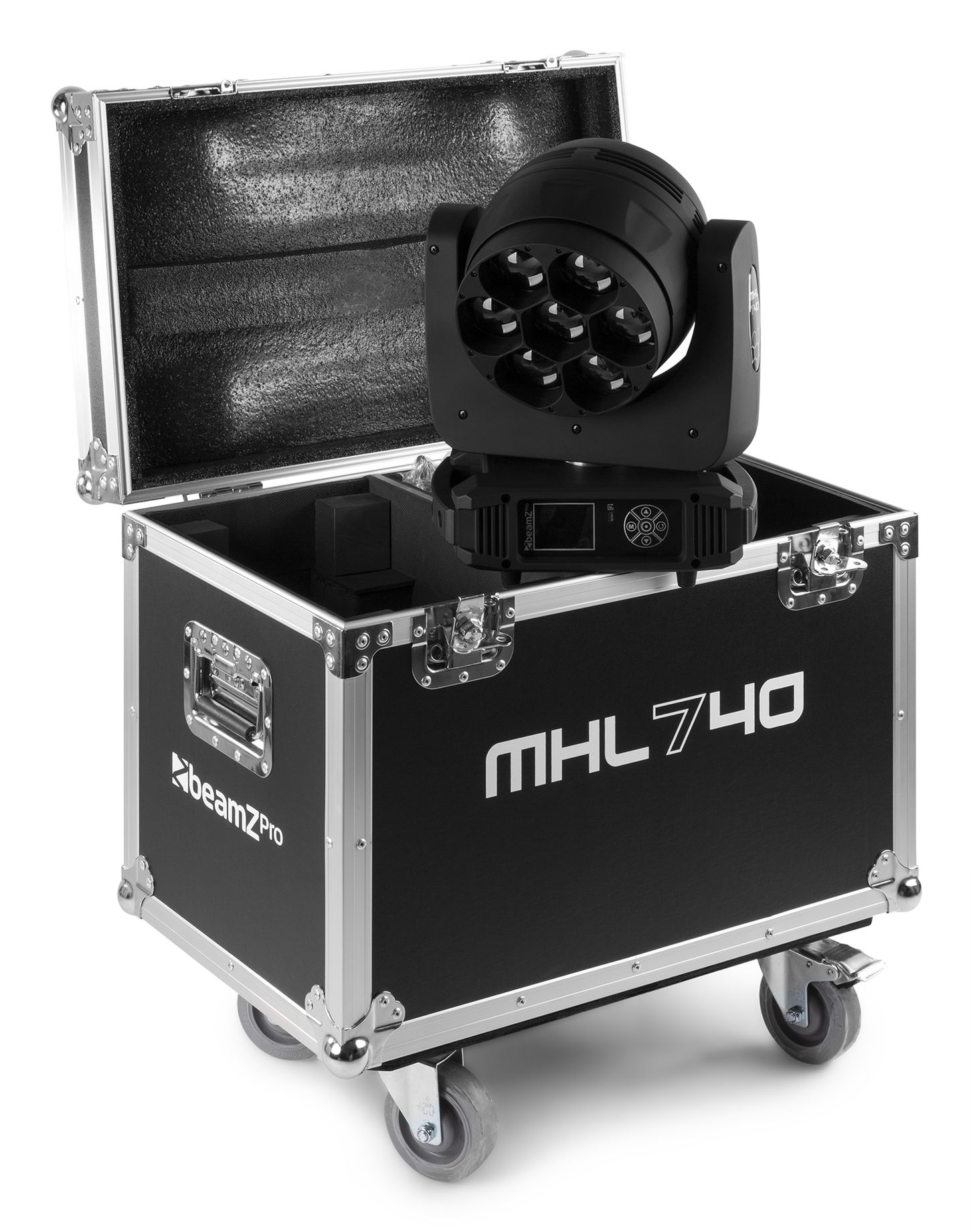 MHL740 LED Wash Moving Head with Zoom 2pcs in Flightcase