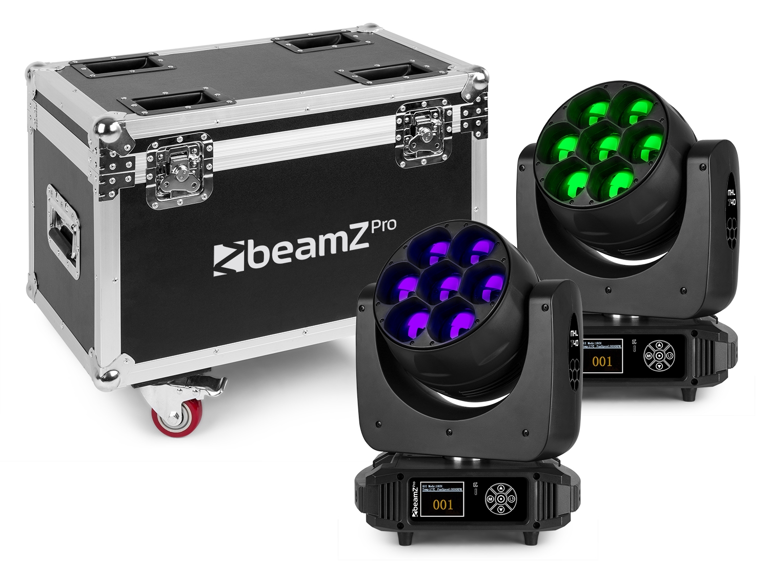 MHL740 LED Wash Moving Head with Zoom 2pcs in Flightcase