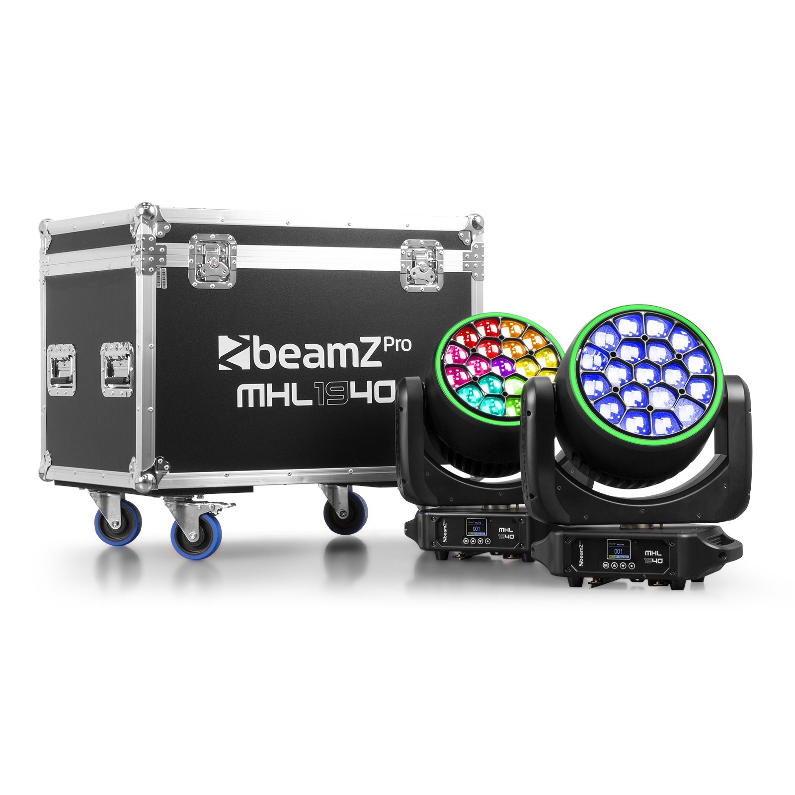 MHL1940 LED Bee Eye Moving Head with Zoom 2pcs in Flightcase
