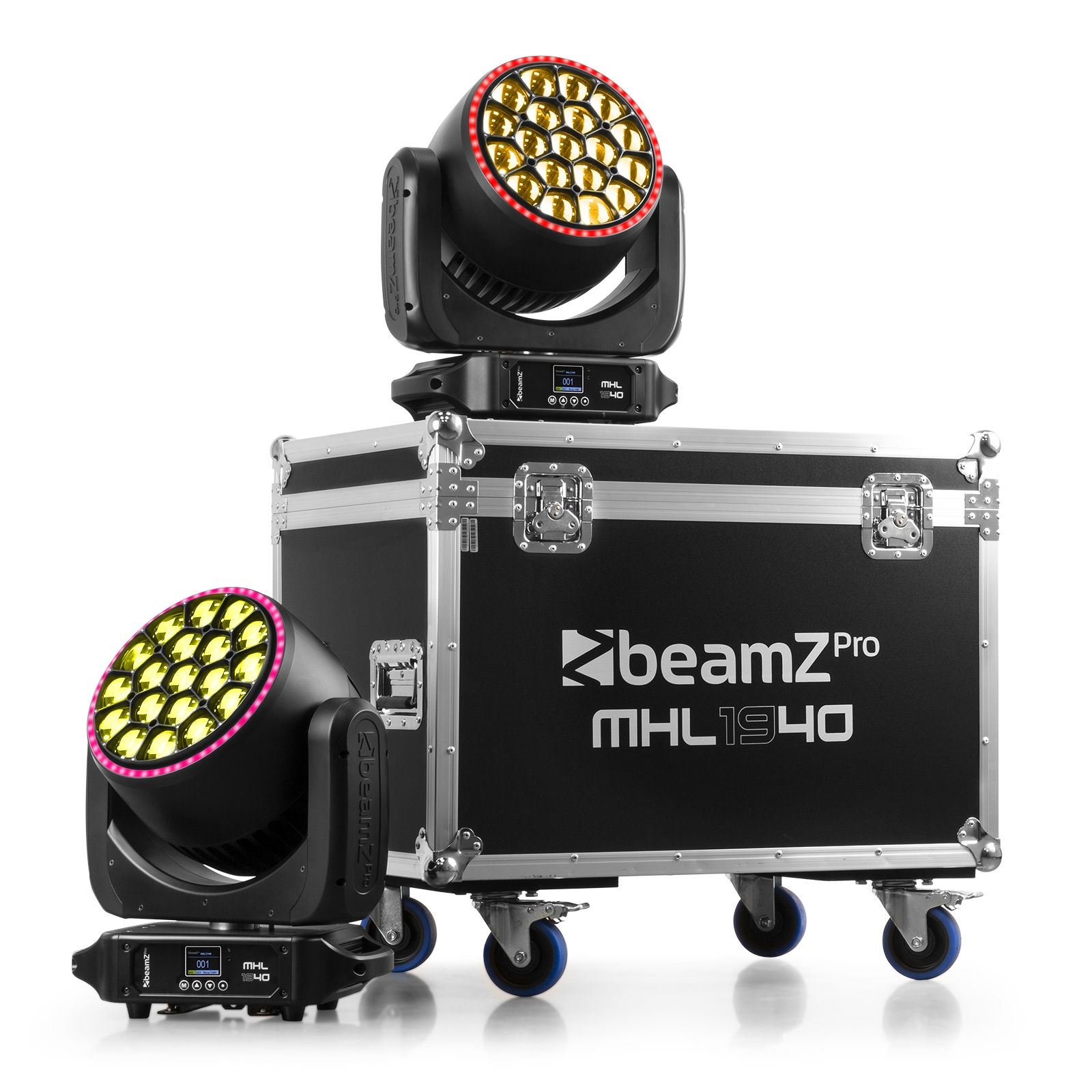 MHL1940 LED Bee Eye Moving Head with Zoom 2pcs in Flightcase