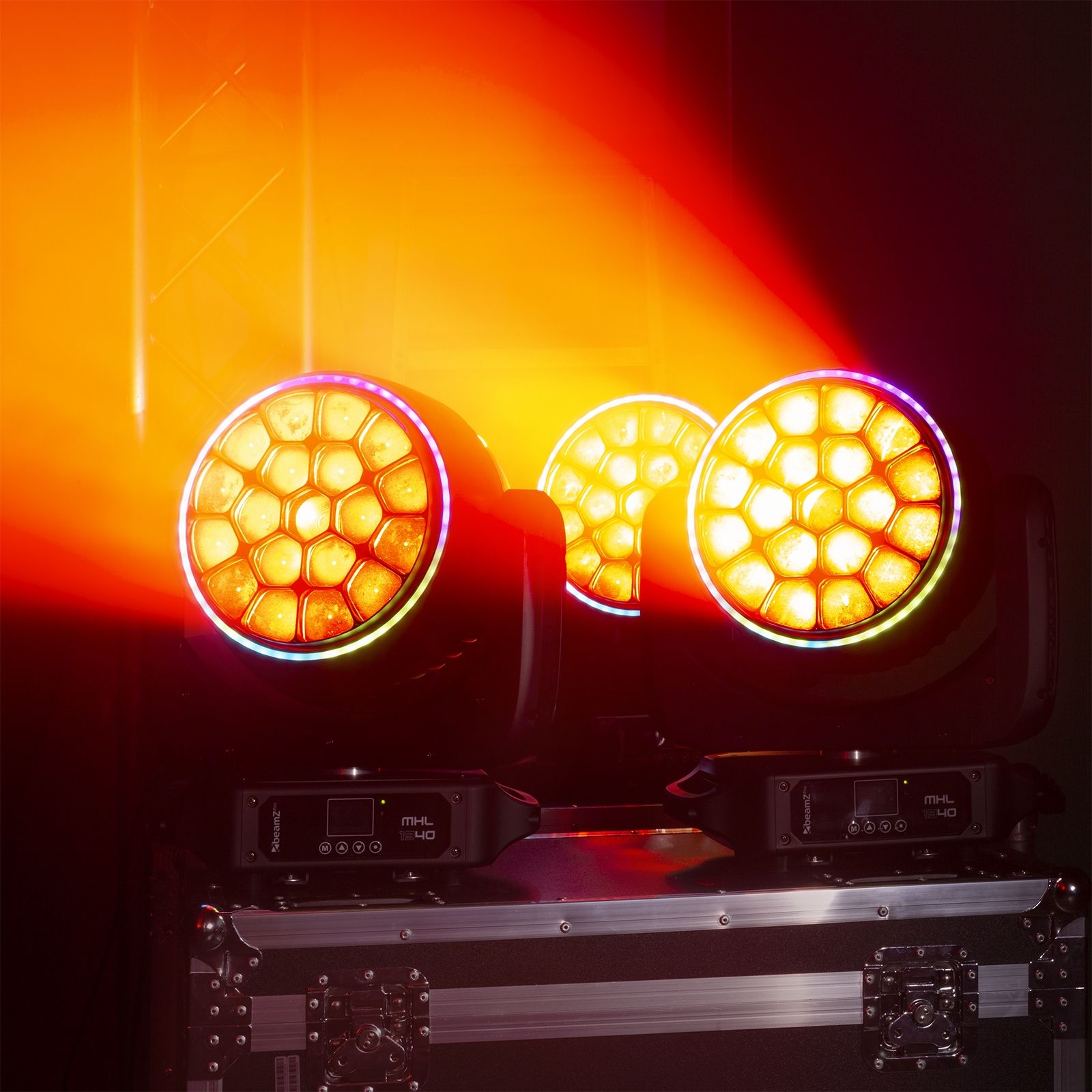 MHL1940 LED Bee Eye Moving Head with Zoom 2pcs in Flightcase