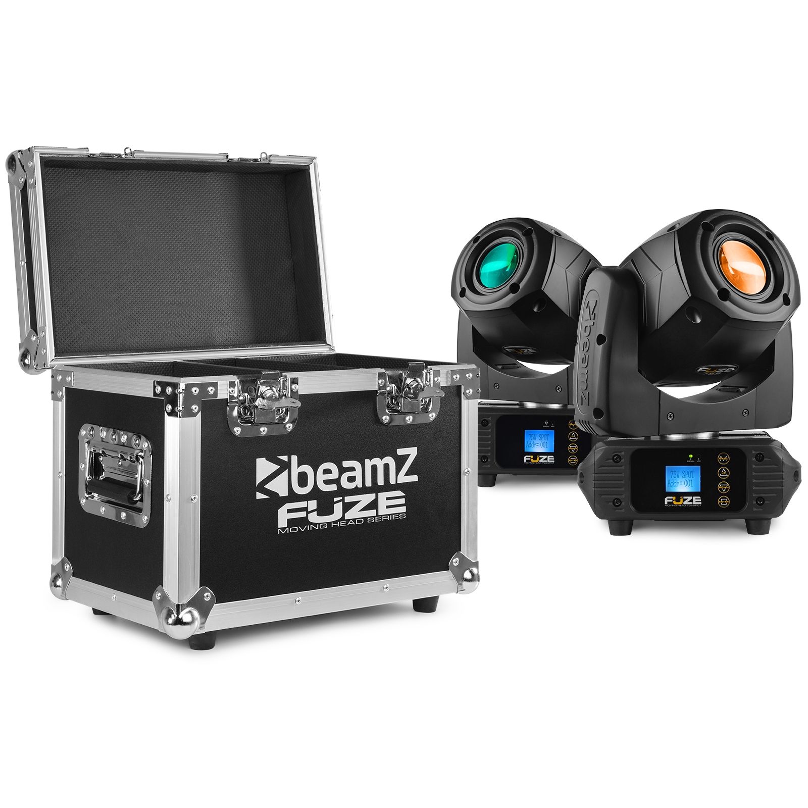 Fuze75S LED Spot Moving Head 2pcs in Flightcase