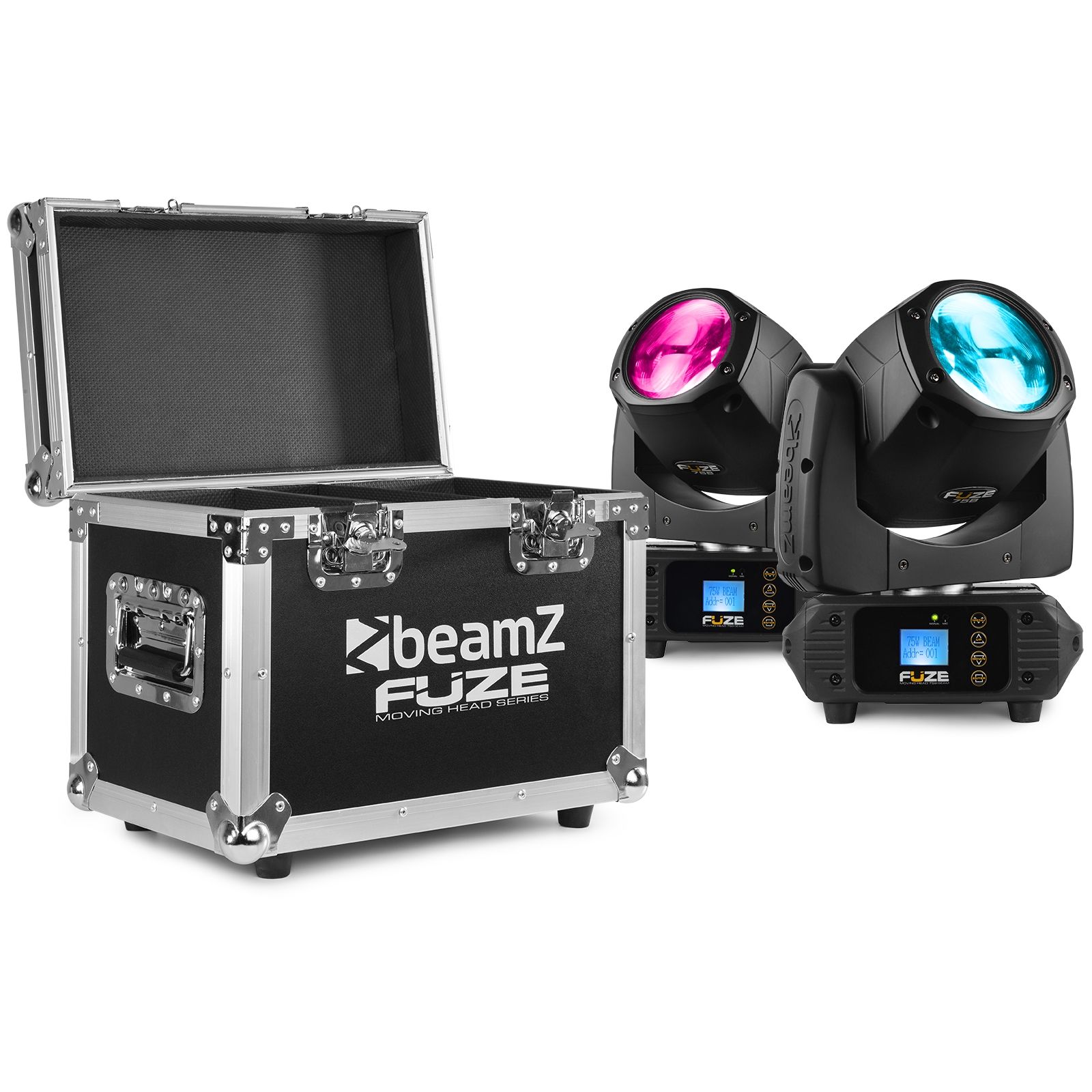 Fuze75B LED Beam Moving Head 2pcs in Flightcase