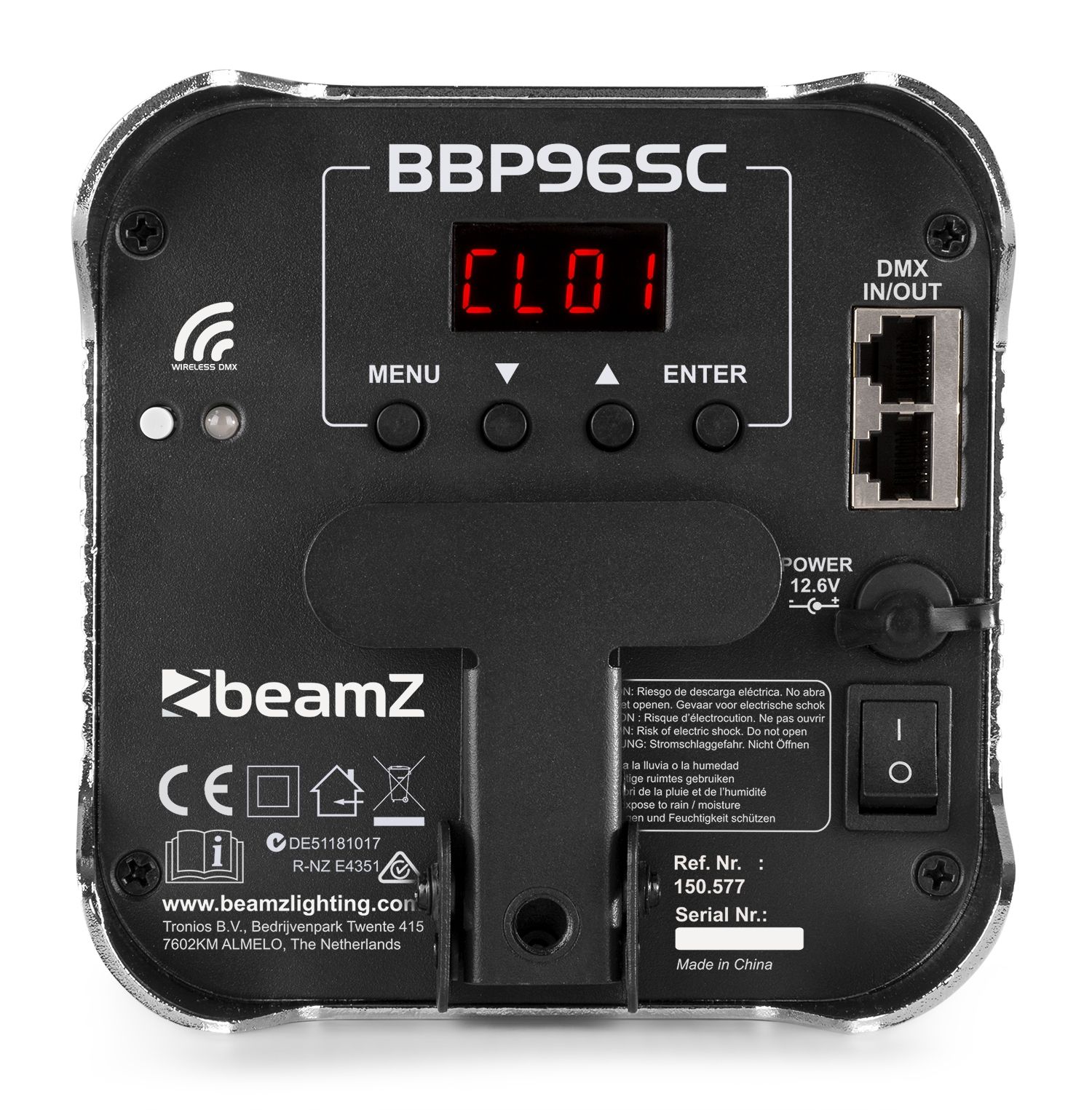 BBP96SC Battery Uplight Par 6x 12W WDMX
