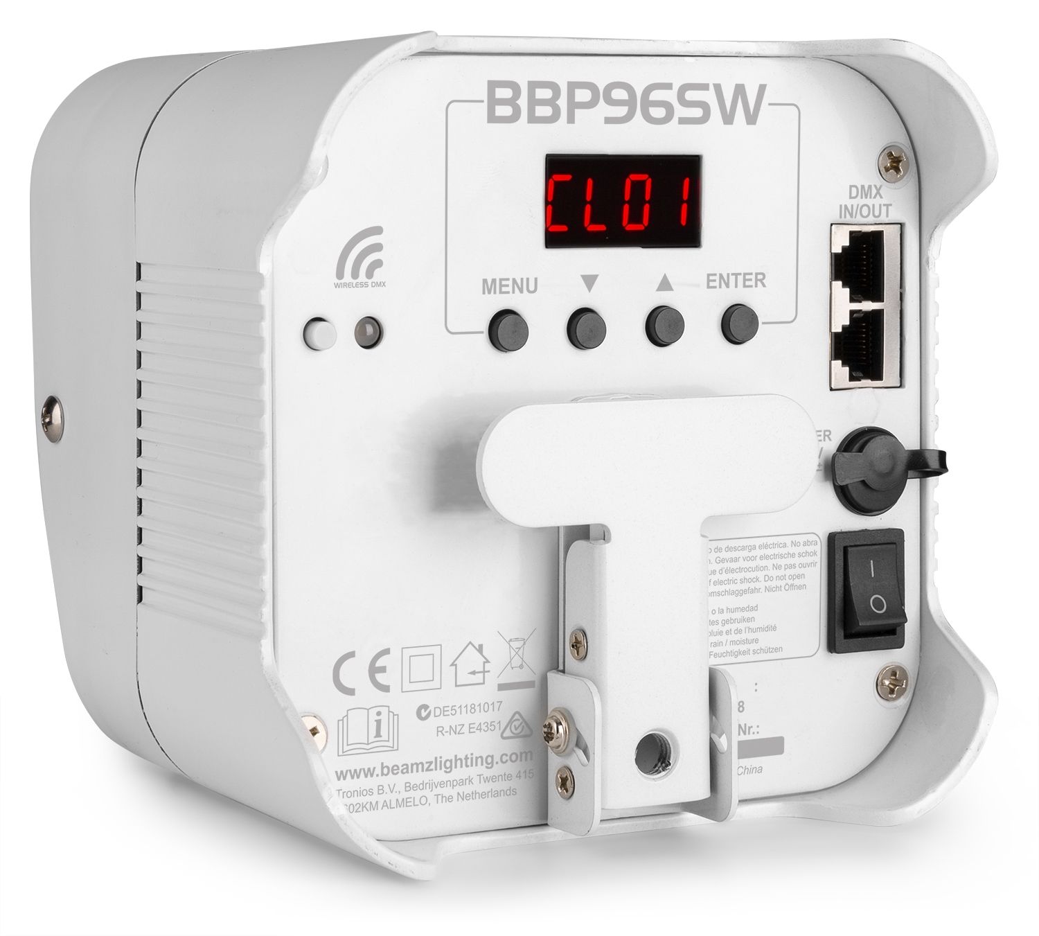 BBP96SW Battery Uplight Par 6x 12W WDMX