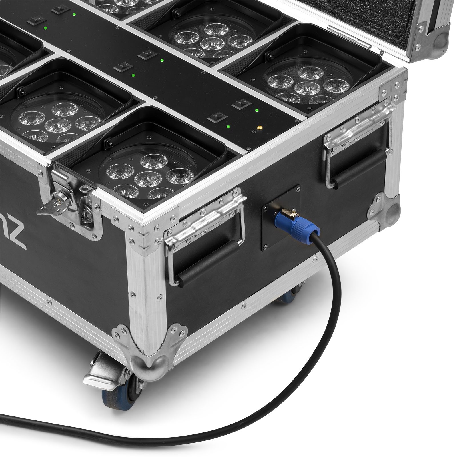 BBP62 Uplighter Set, 6 Uplights (in/outdoor) in Flightcase with Charger