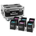 BBP62 Uplighter Set, 6 Uplights (in/outdoor) in Flightcase with Charger