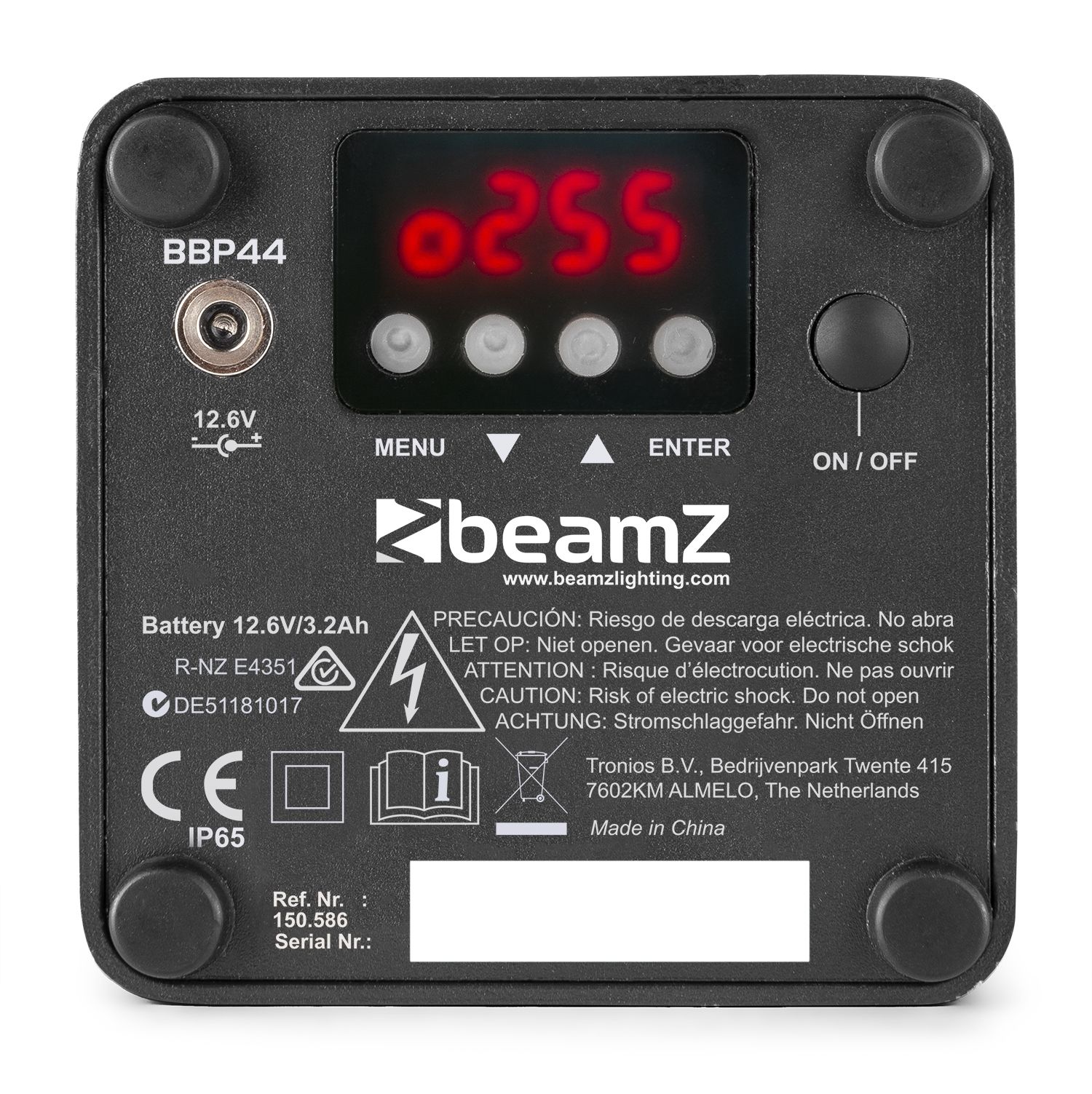 BBP44 Mini Battery Uplight 4x 4W Outdoor, Black