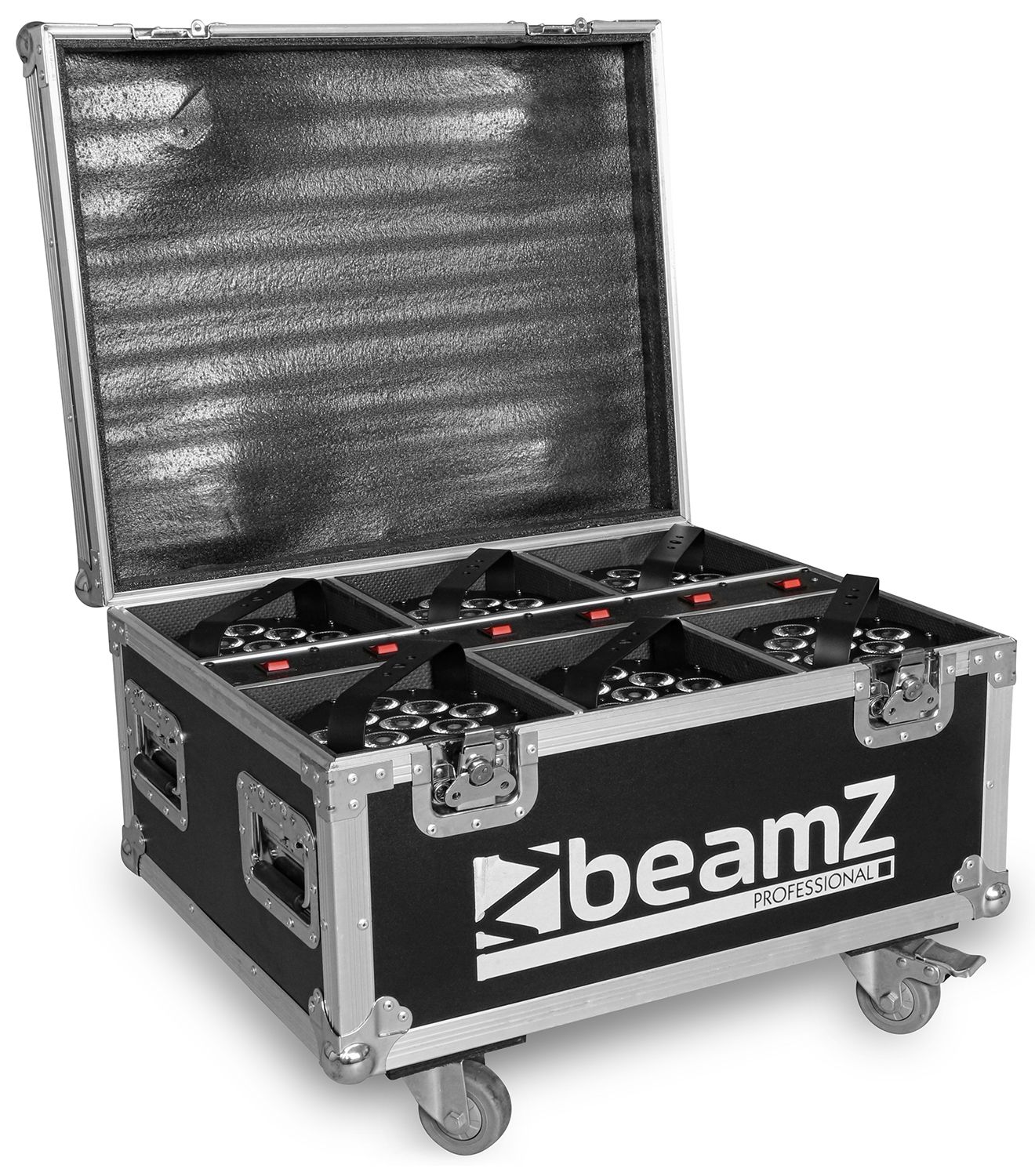 BBP60 Uplighter Set, 6 pieces in Flightcase with Charger
