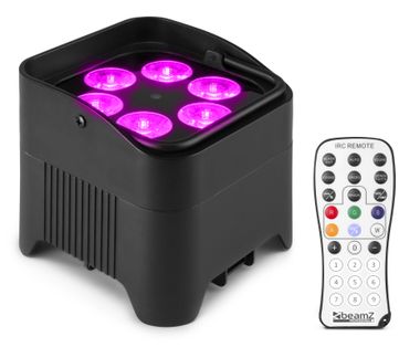 BBP96S Battery Uplight Par 6x 12W WDMX