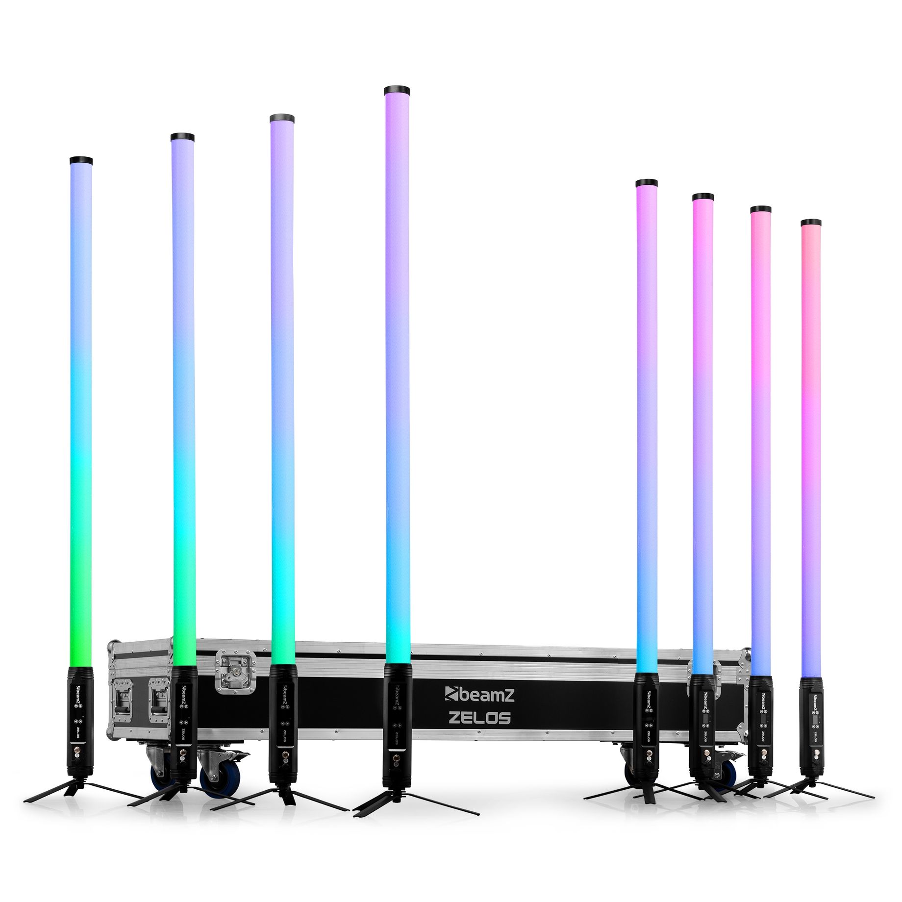 Zelos LED Tube Set RGBW in/outdoor use, set of 8