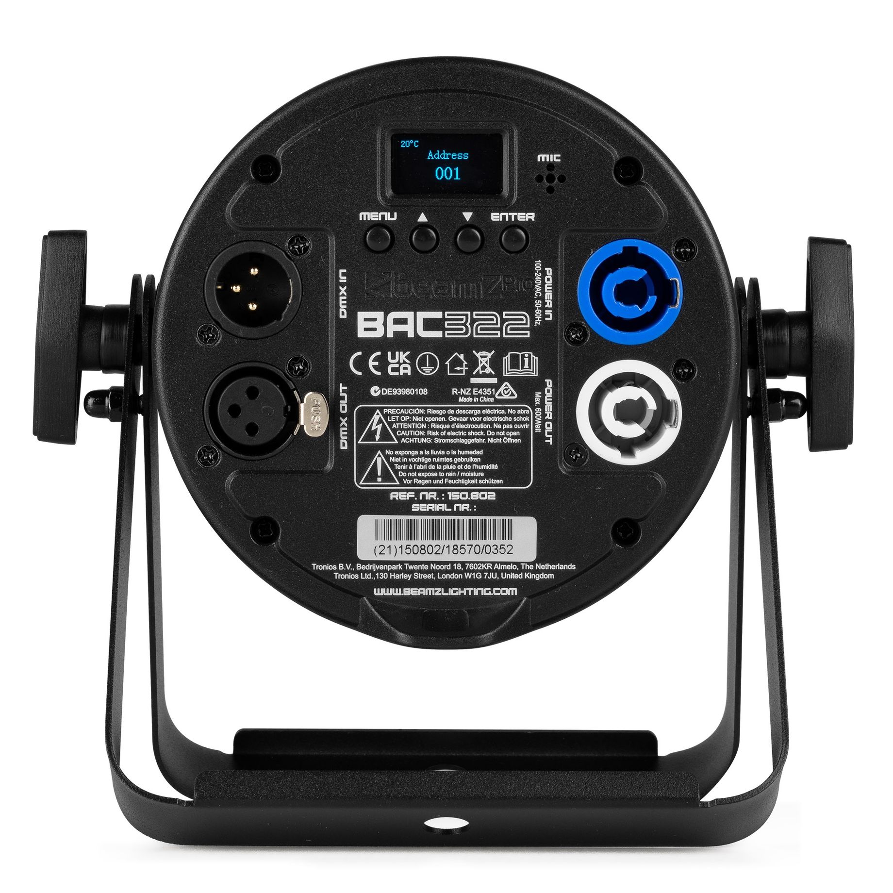 BAC322 LED ProPar RGBALC