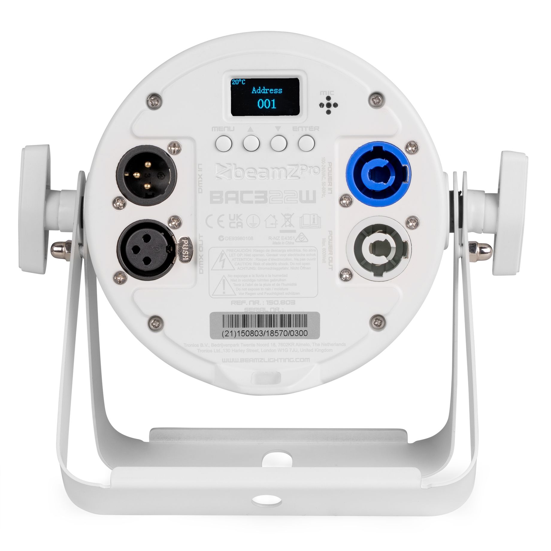 BAC322W LED ProPar RGBALC White Edition
