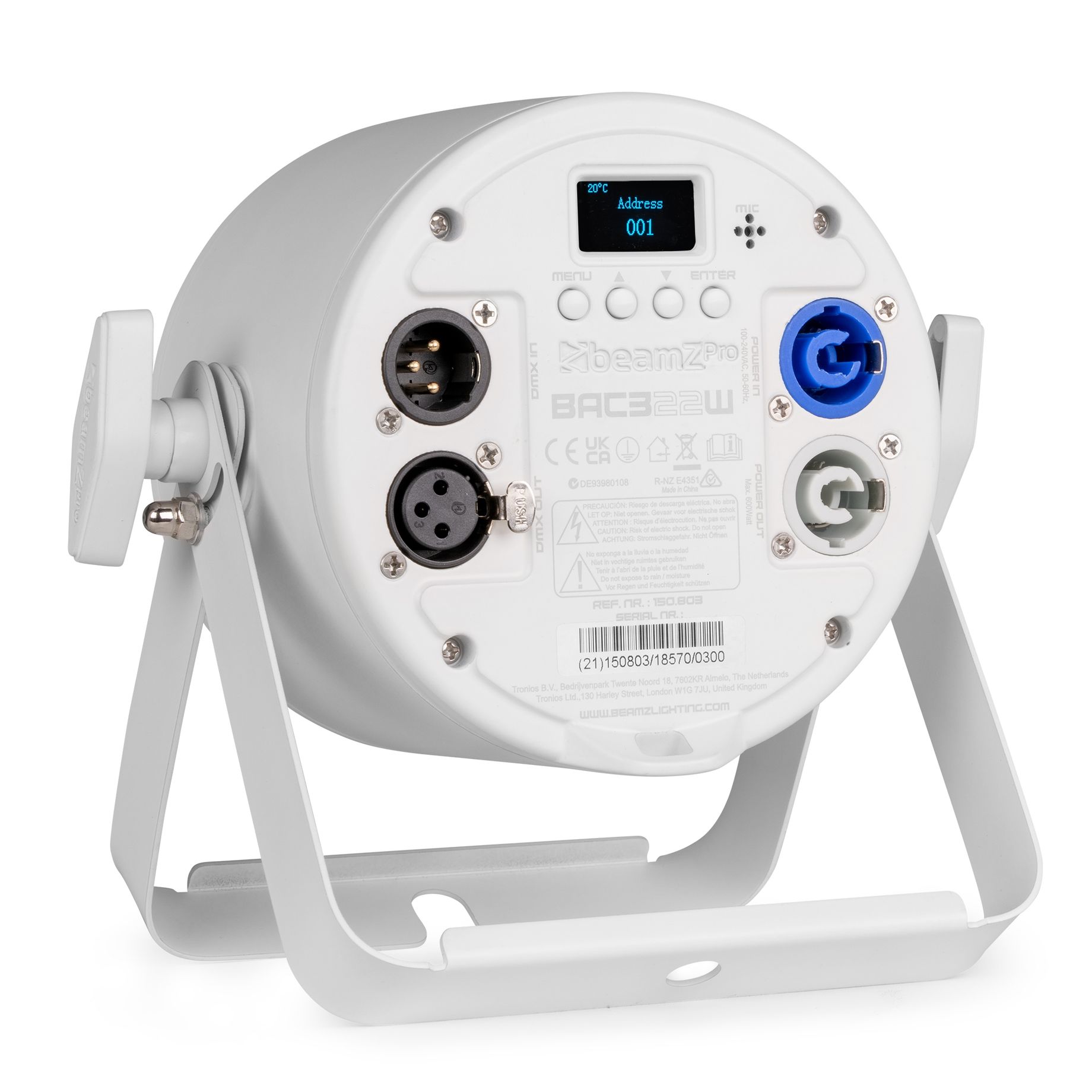 BAC322W LED ProPar RGBALC White Edition