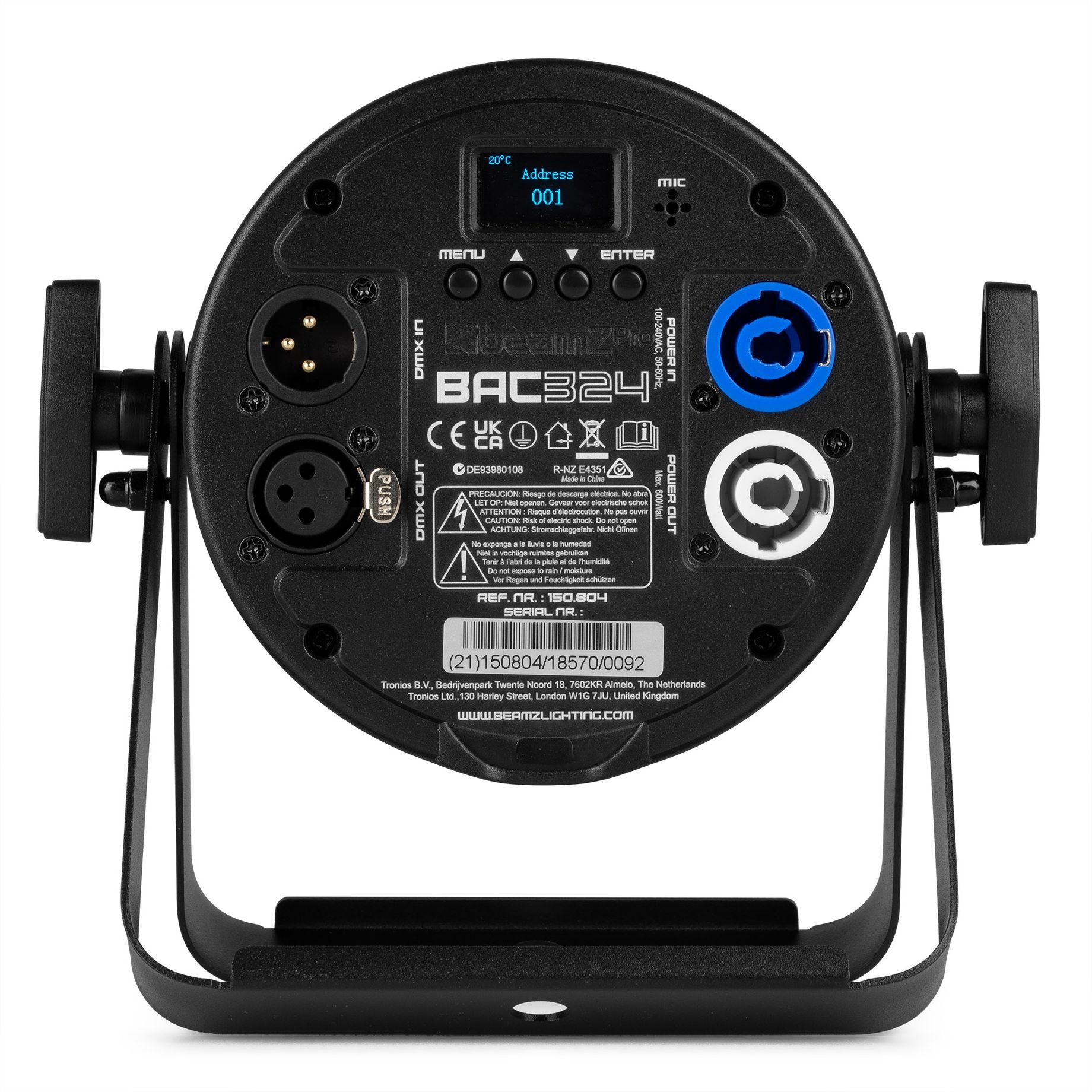 BAC324 LED ProPar RGBWA-UV