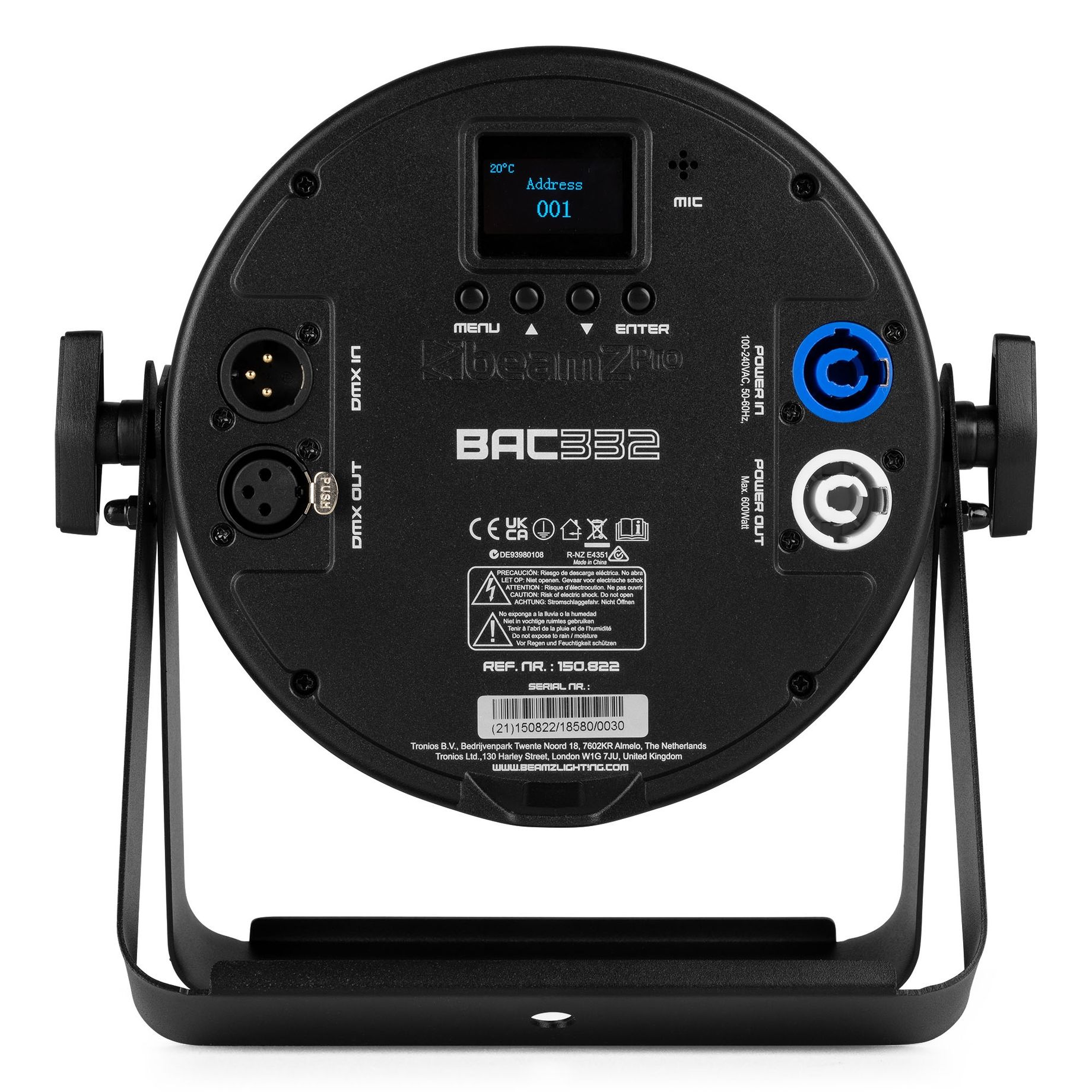 BAC332 LED ProPar RGBALC