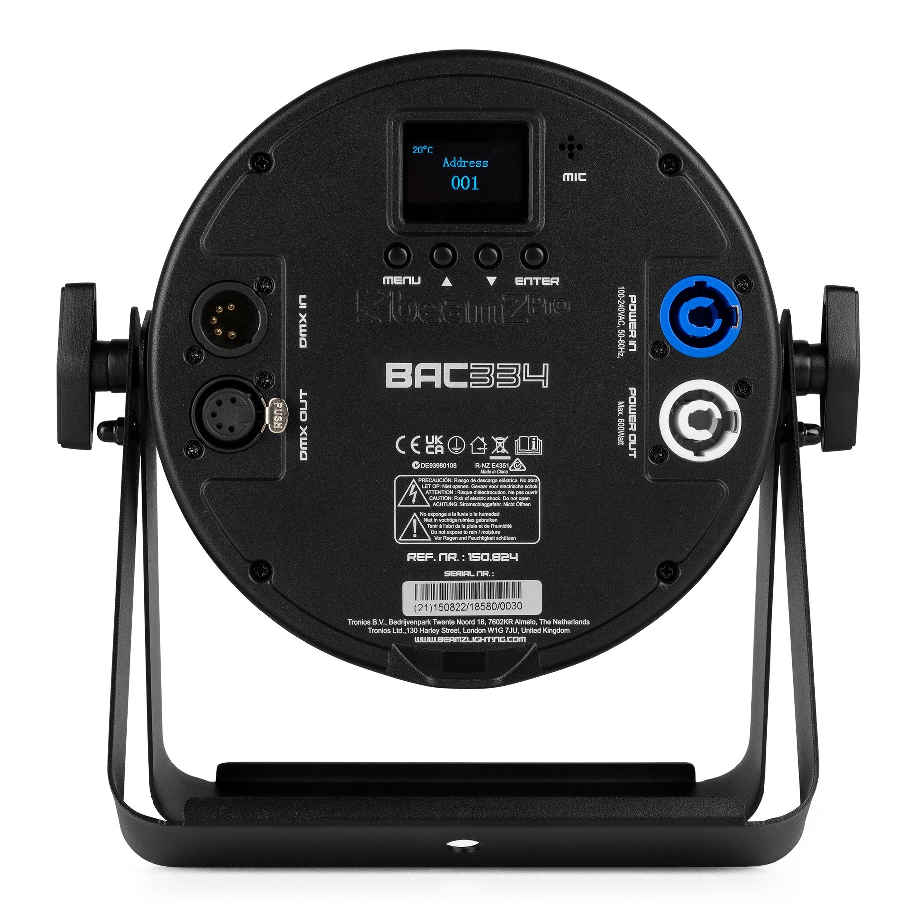 BAC334 LED Pro Par RGBWA-UV