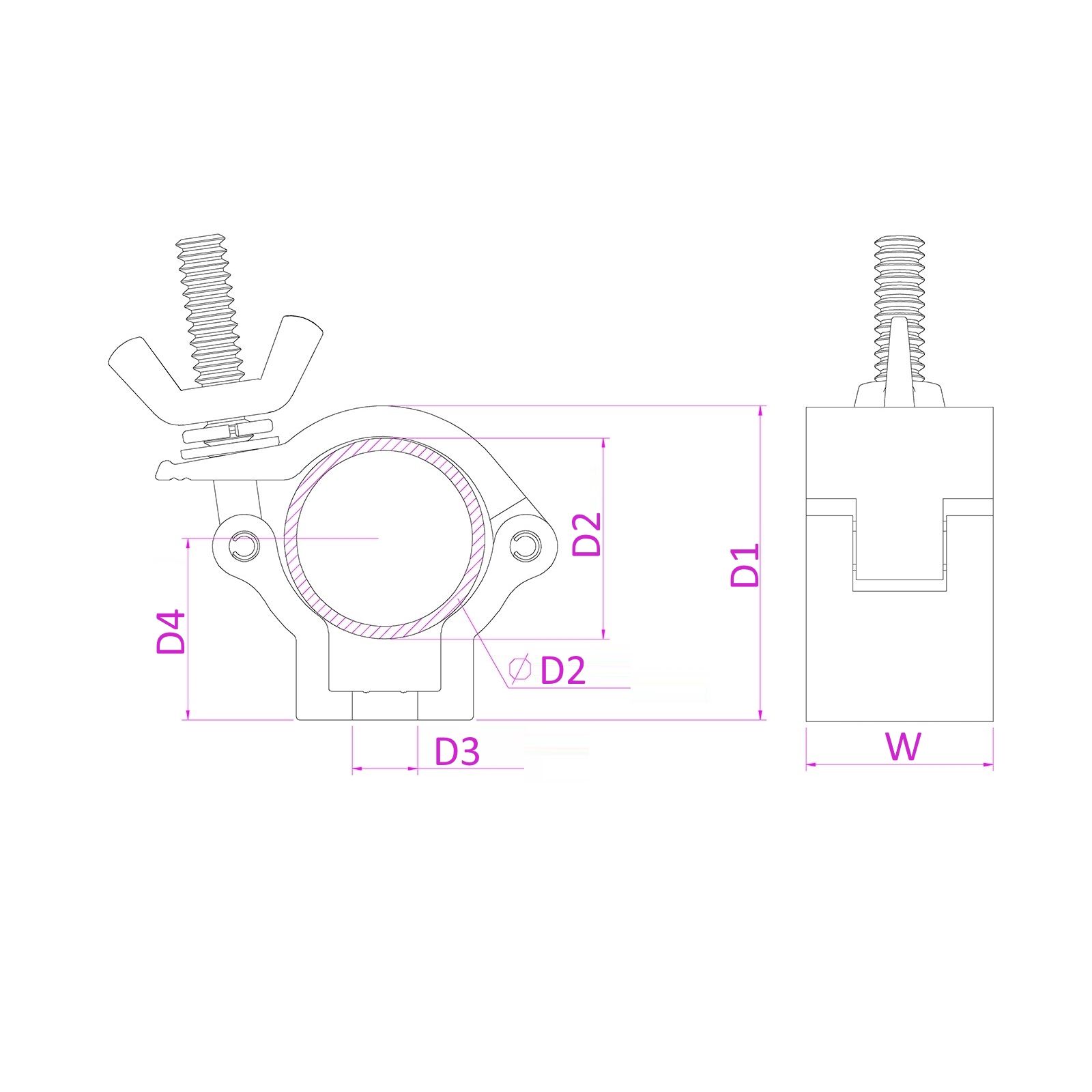 BC35-75 Compact Half Coupler Slimline 75kg Alu