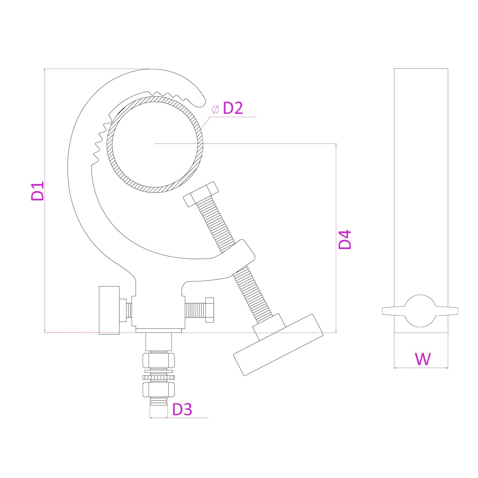 CC60B G-Clamp 50kg Black