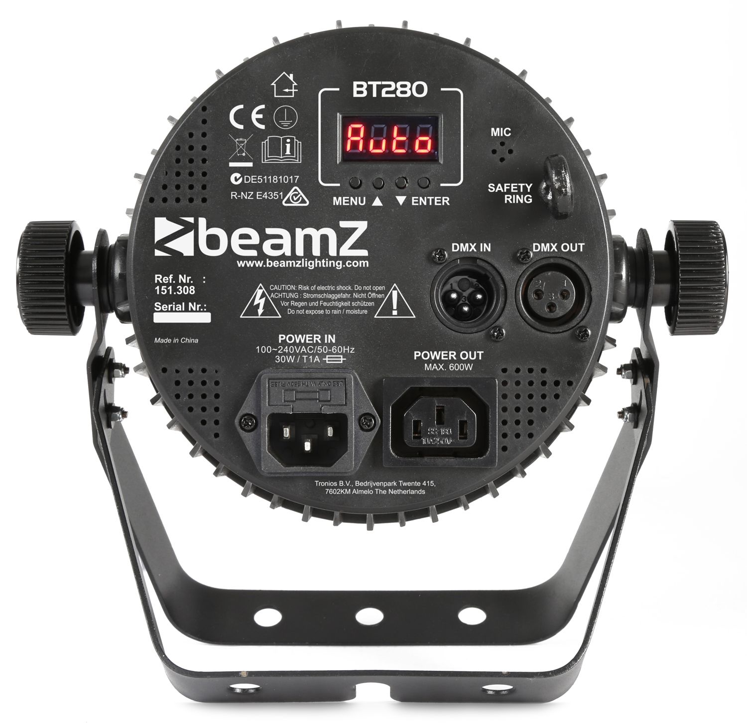 BT280 LED Flat Par 7x10W 6-in-1 RGBAW-UV