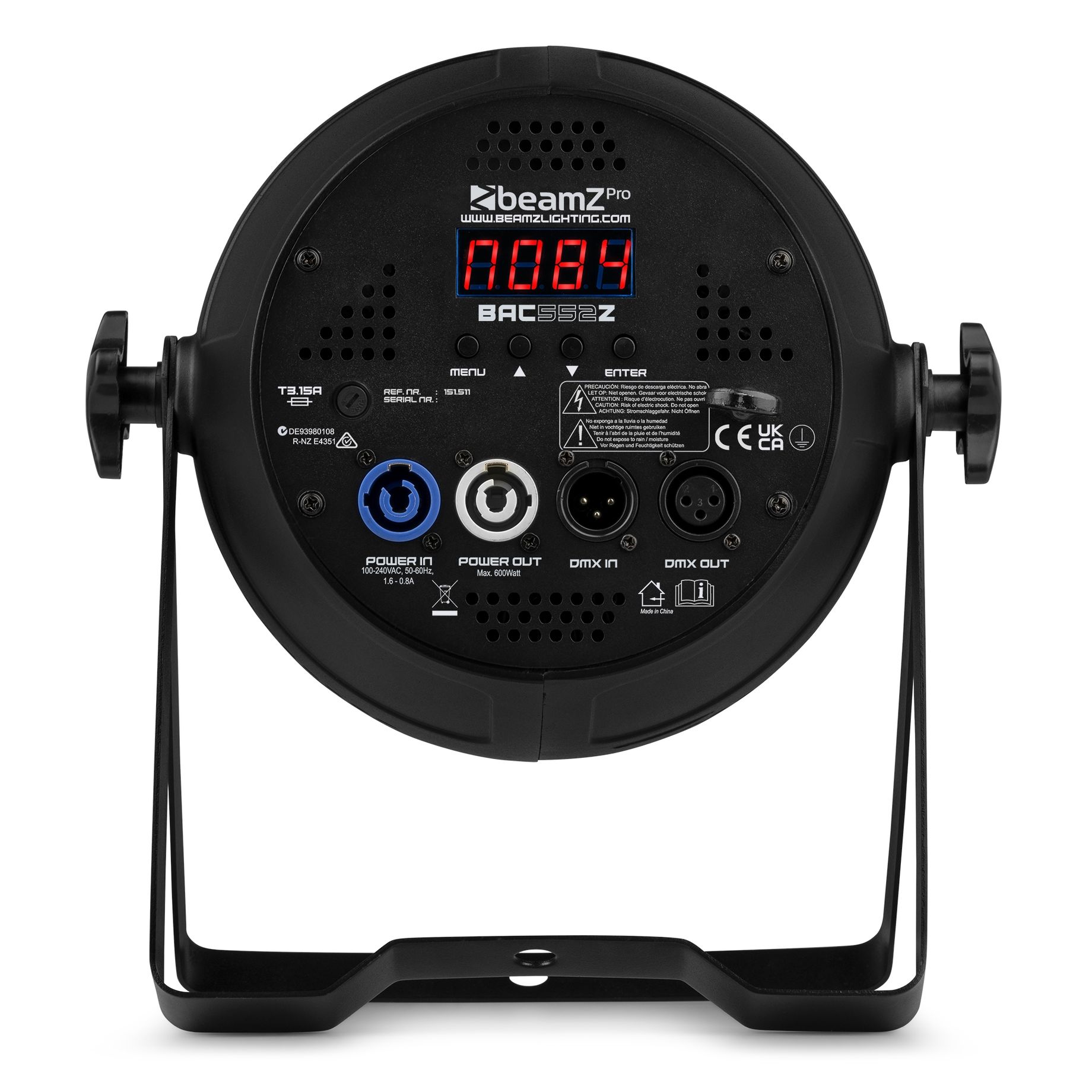 BAC552Z Aluminium PRO PAR Zoom RGBW LEDs