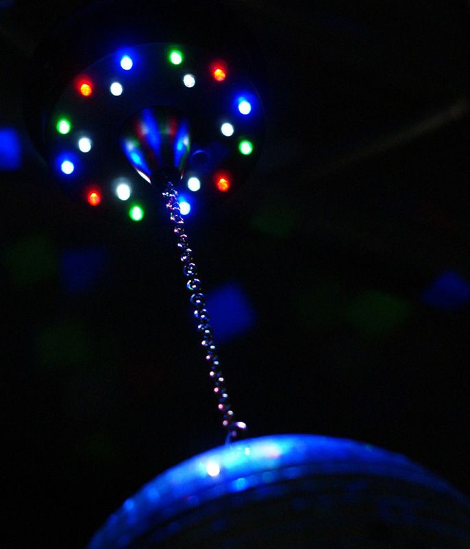 MBW18LED Battery Disco Ball Motor with 18 LEDs