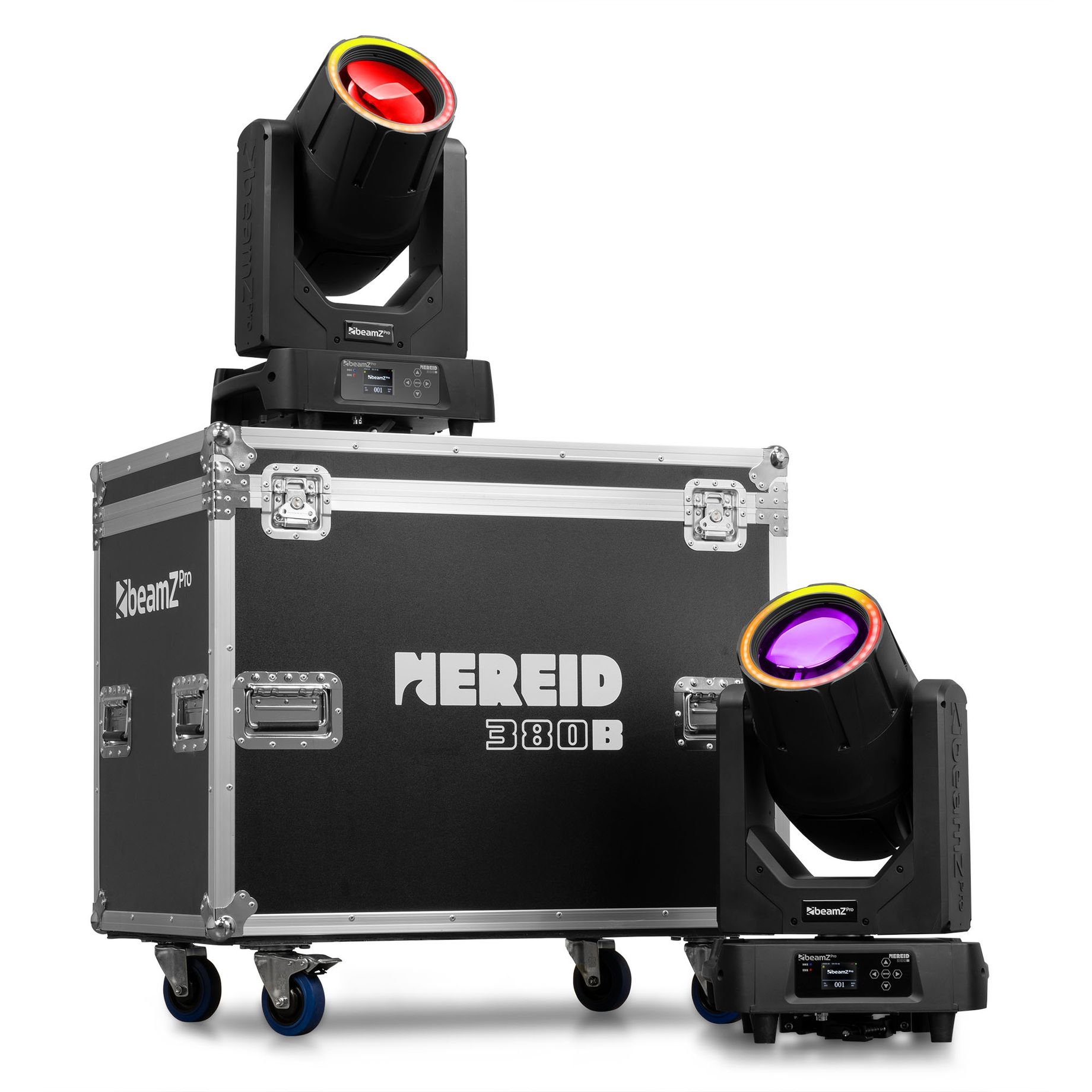 Nereid380B Outdoor Moving Head Beam 2pcs in Flightcase