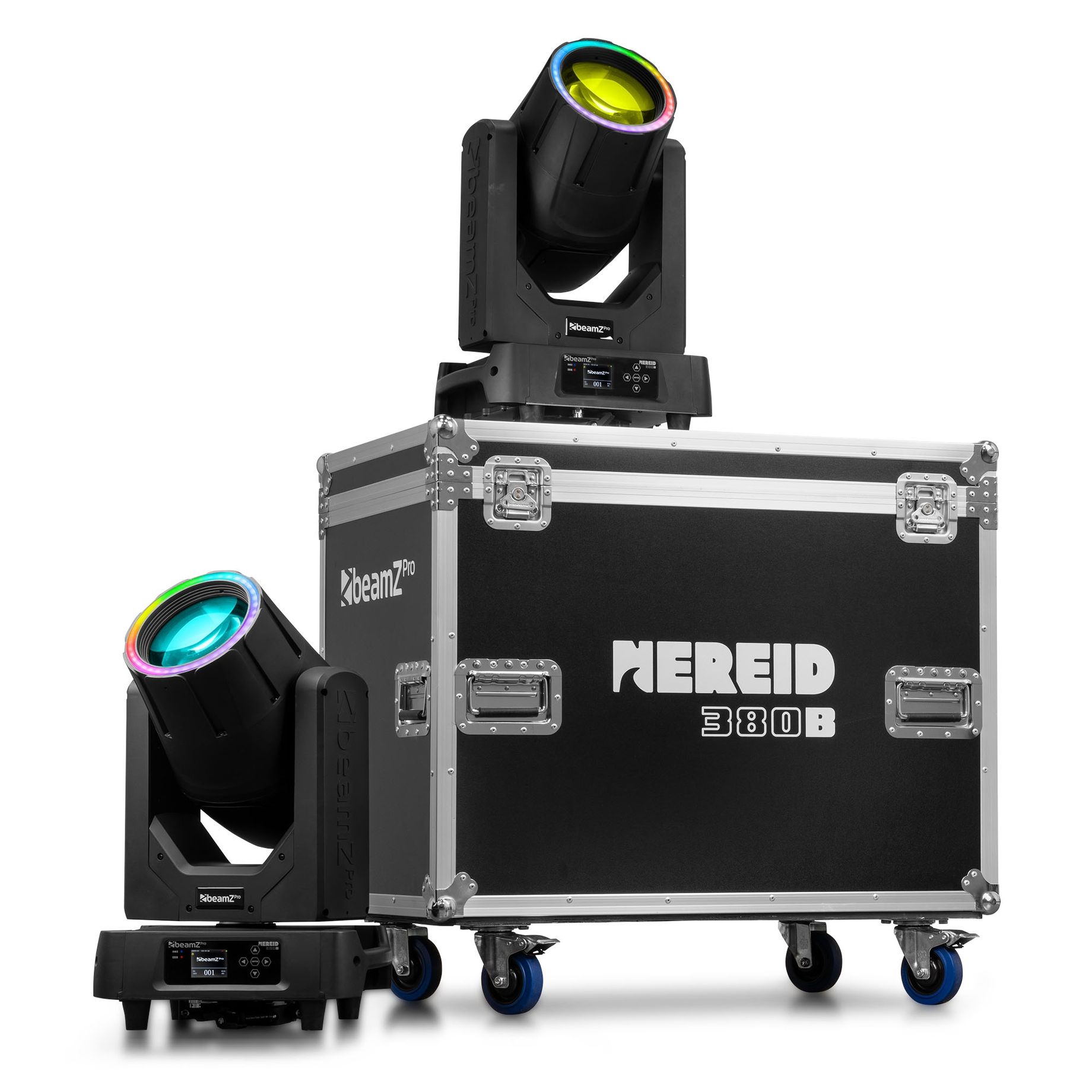 Nereid380B Outdoor Moving Head Beam 2pcs in Flightcase