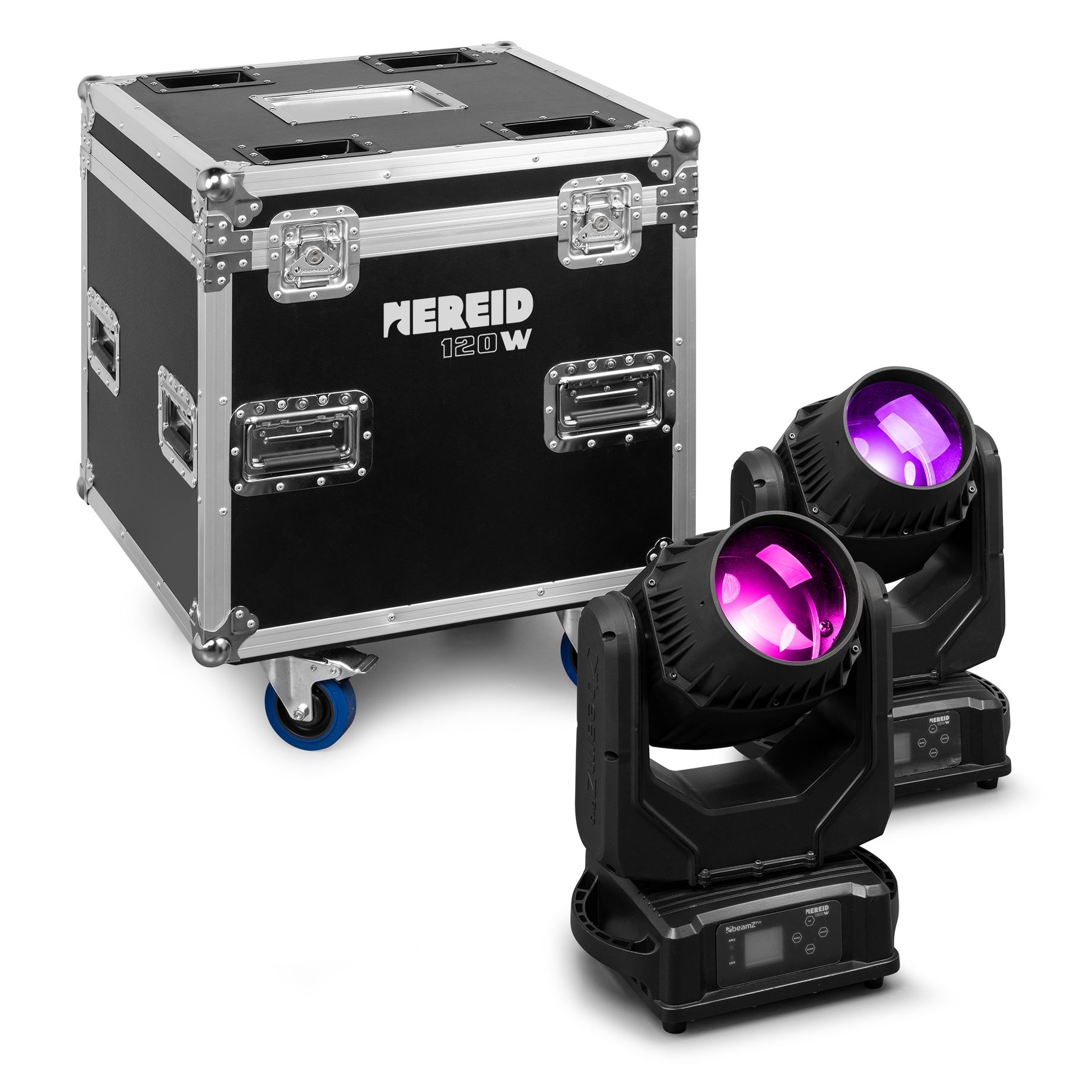 Nereid120 Outdoor LED Beam Moving Head 2pcs in Flightcase