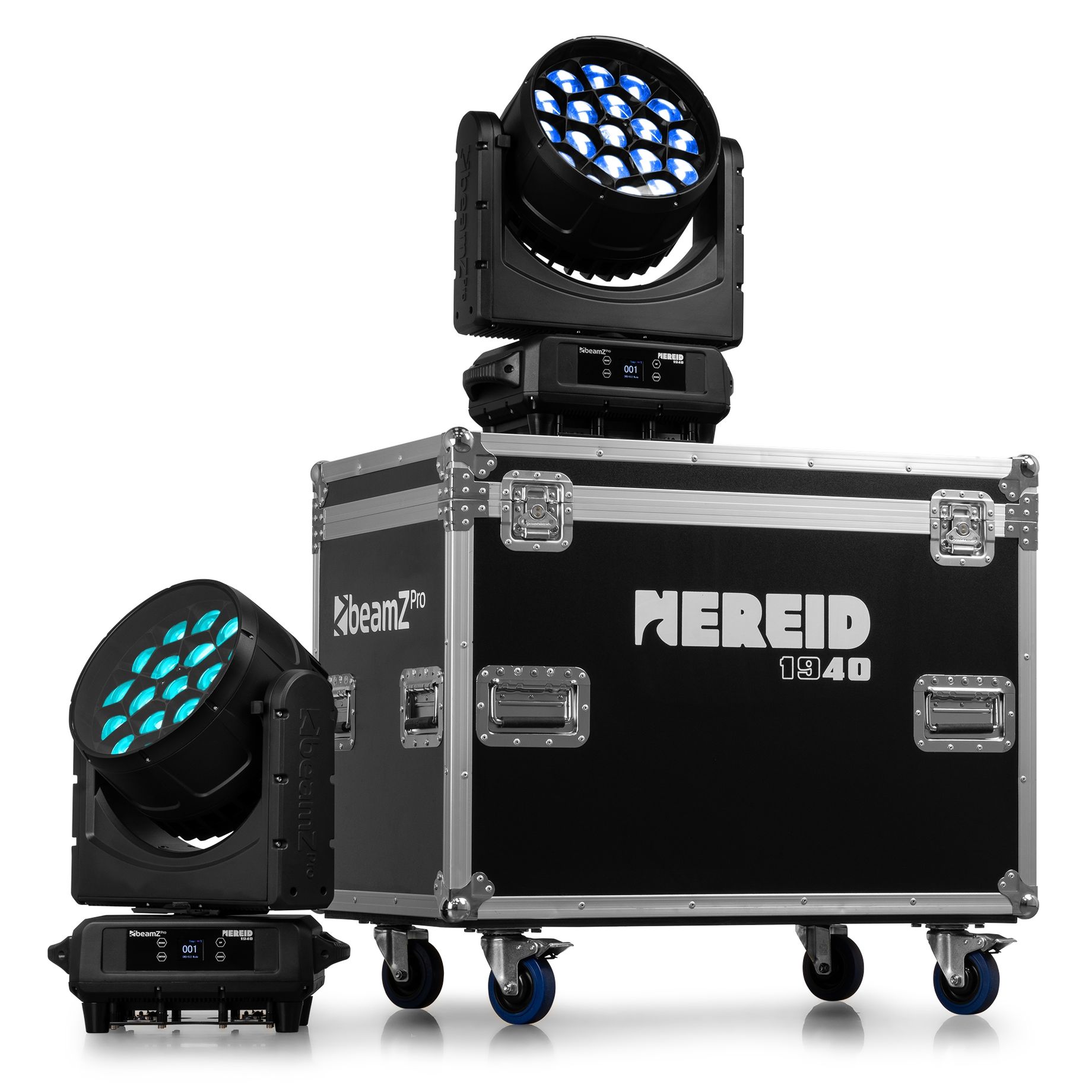 Nereid1940 Outdoor LED Bee Eye Moving Head with Zoom 2pcs in Flightcase