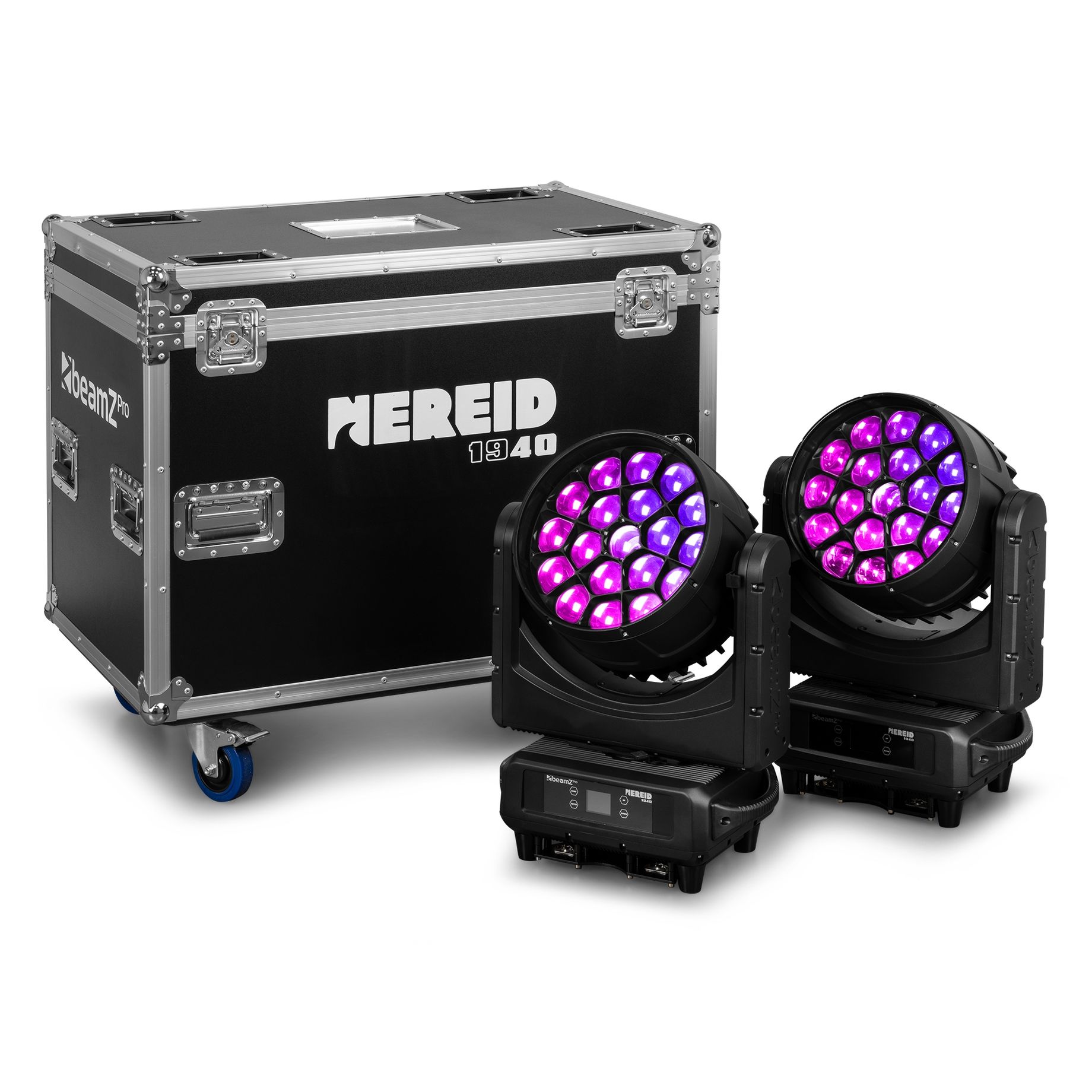 Nereid1940 Outdoor LED Bee Eye Moving Head with Zoom 2pcs in Flightcase